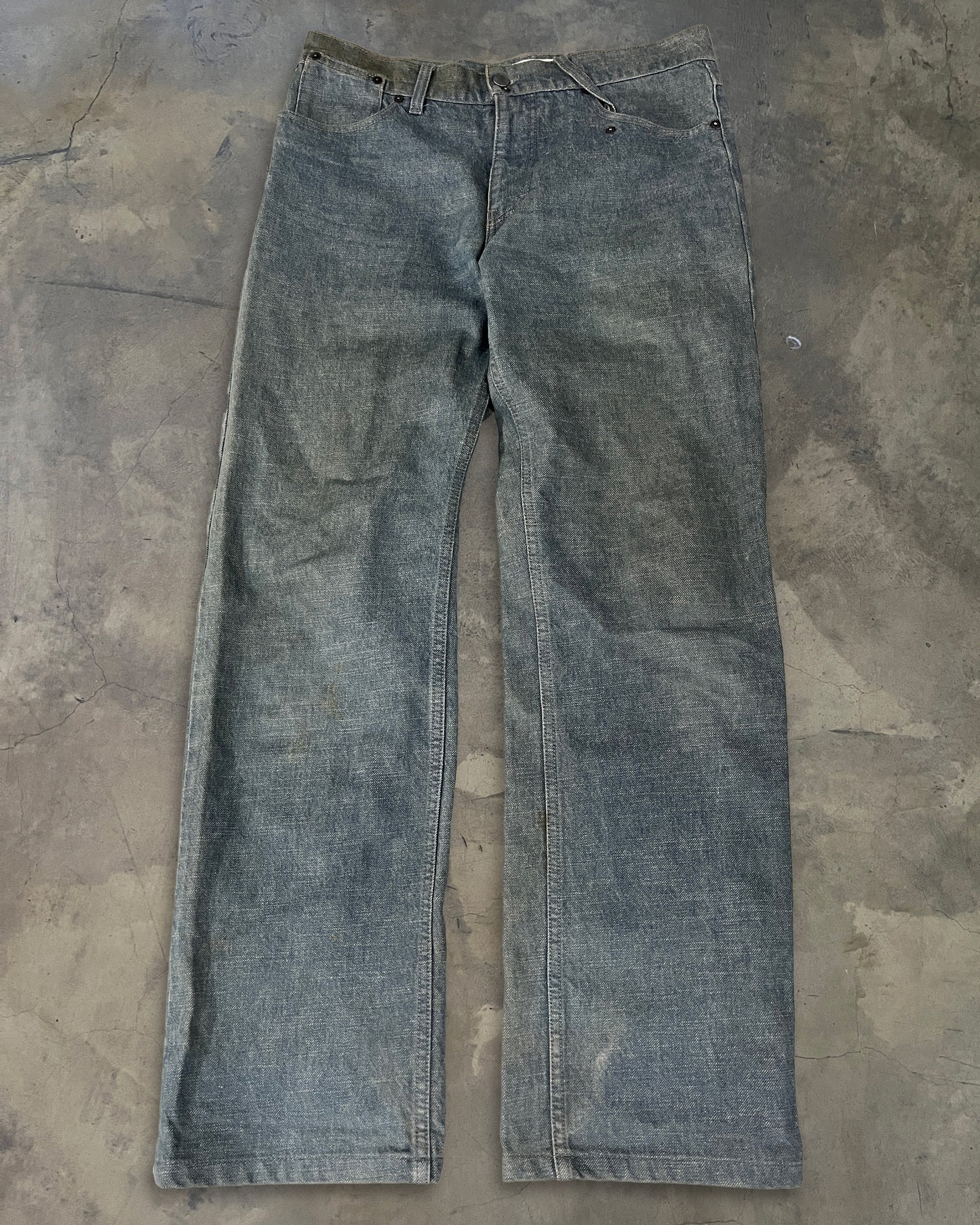 HUSSEIN CHALAYAN SS2005 ASYMMETRICAL JEANS
