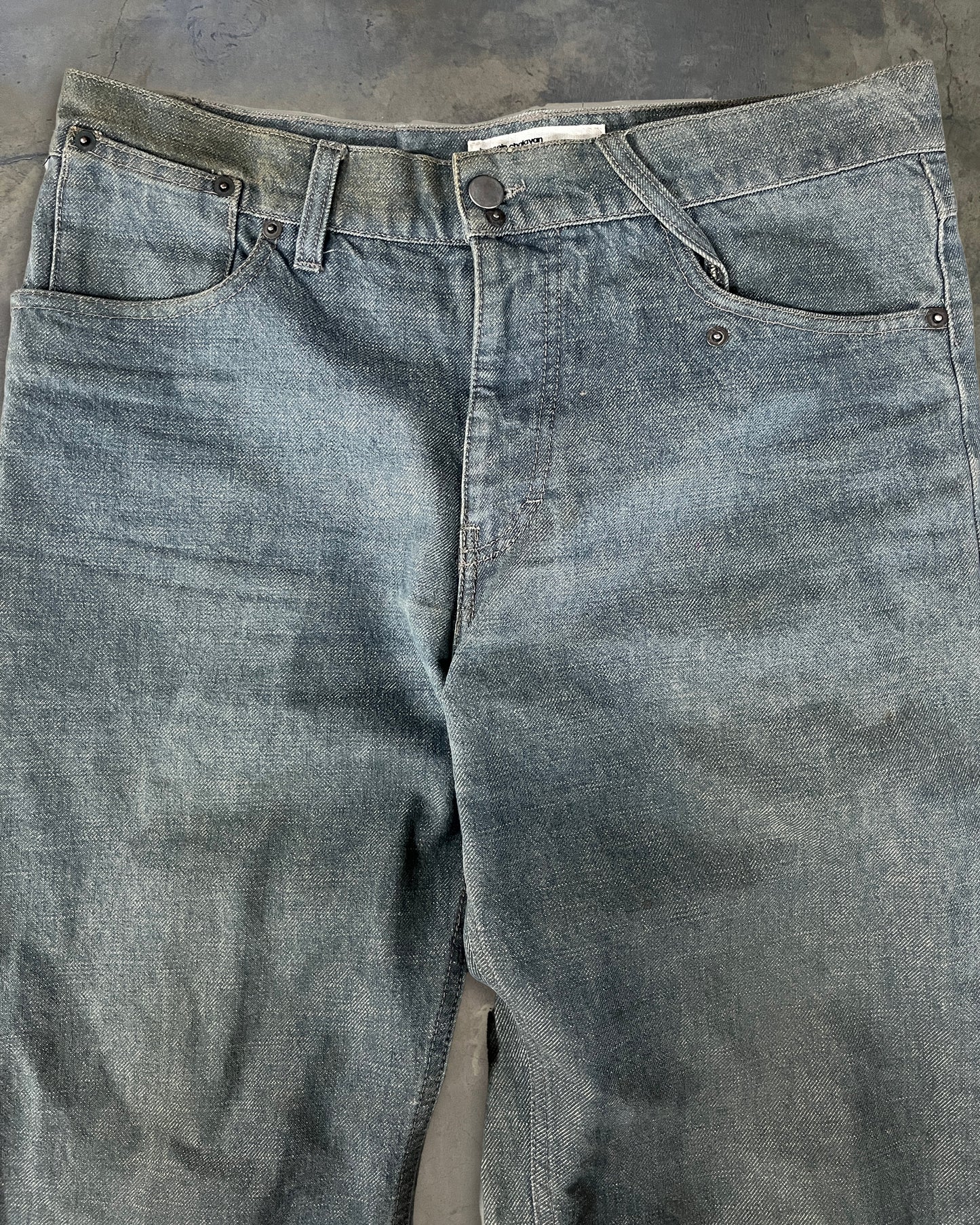 HUSSEIN CHALAYAN SS2005 ASYMMETRICAL JEANS