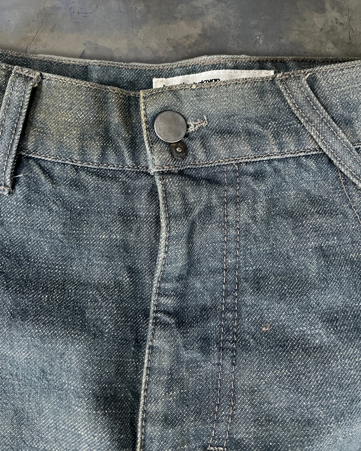 HUSSEIN CHALAYAN SS2005 ASYMMETRICAL JEANS
