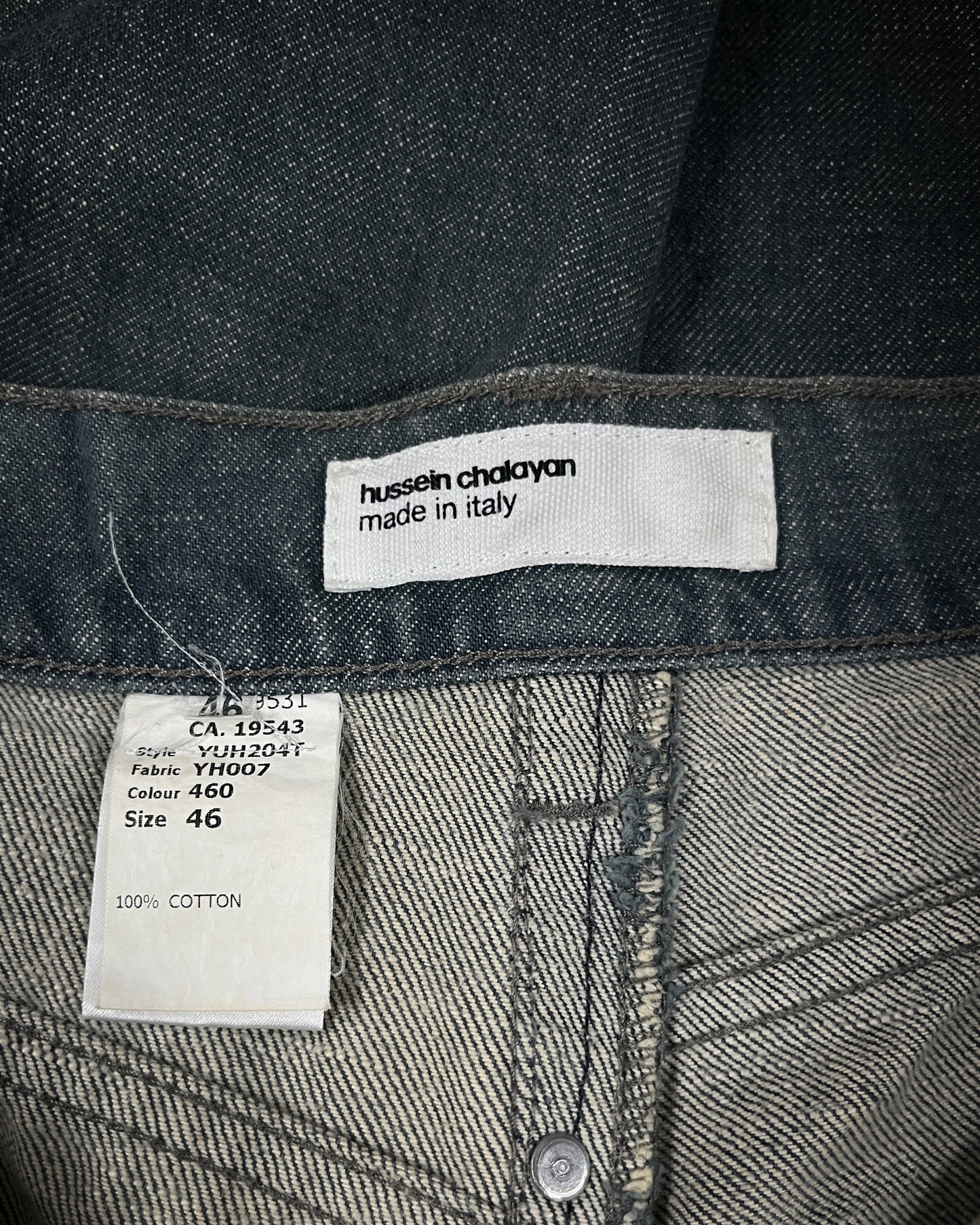 HUSSEIN CHALAYAN SS2005 ASYMMETRICAL JEANS