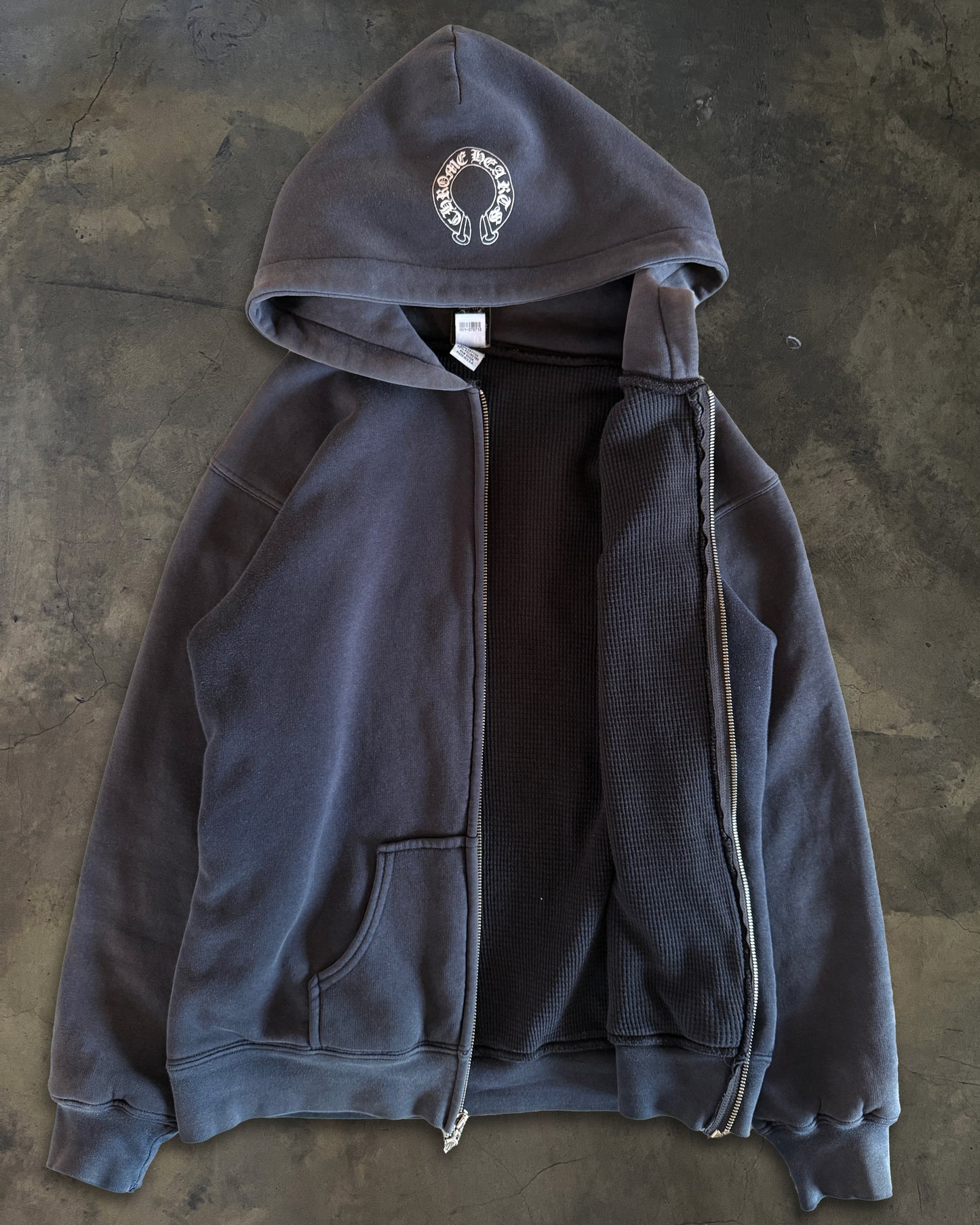 VINTAGE CHROME HEARTS WAFFLE KNIT MALIBU HOODIE