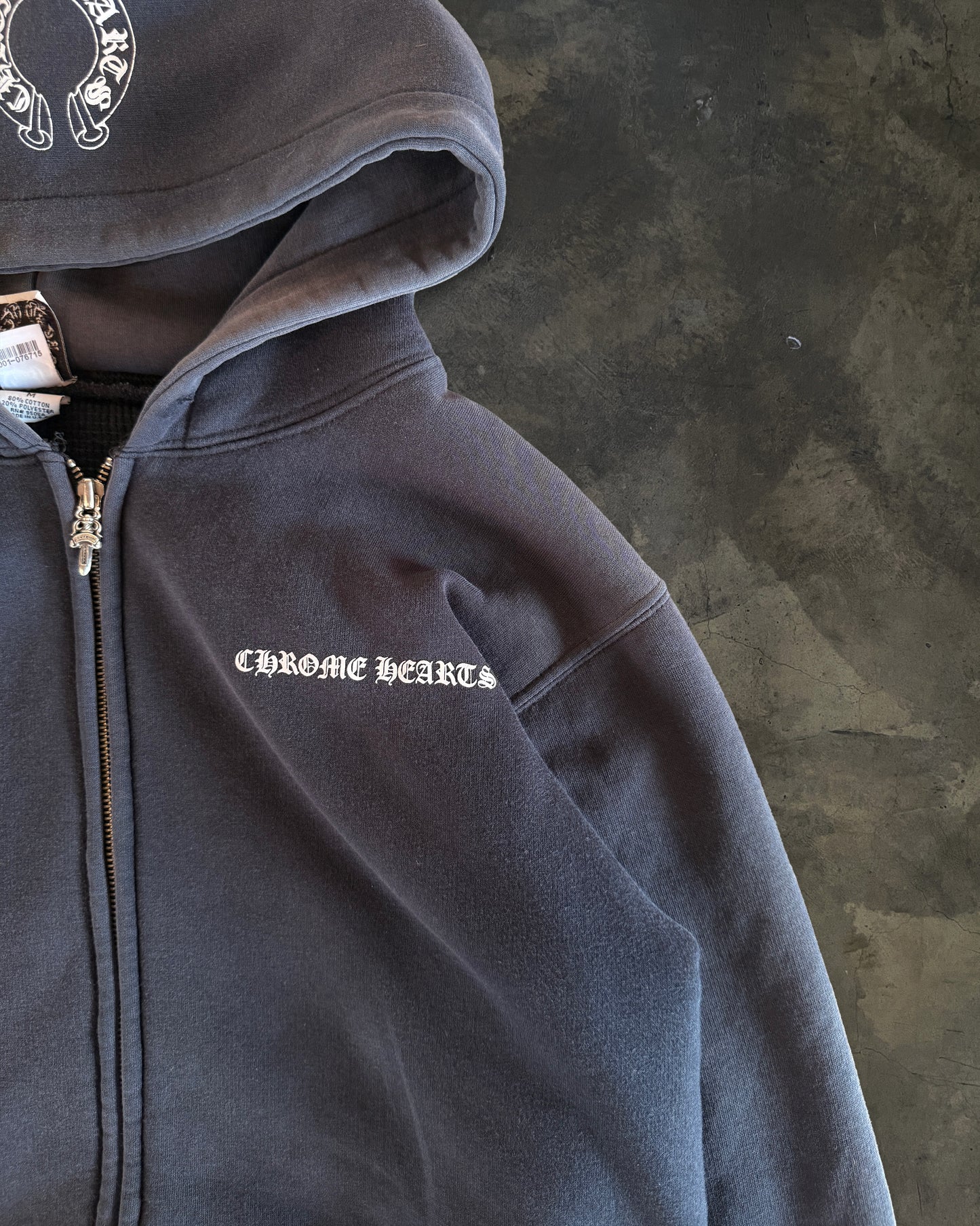 VINTAGE CHROME HEARTS WAFFLE KNIT MALIBU HOODIE