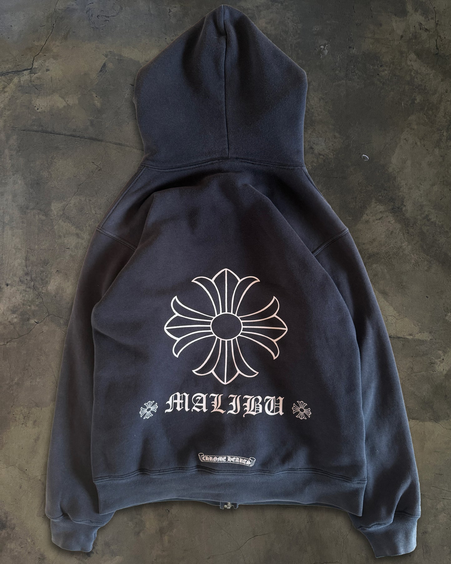 VINTAGE CHROME HEARTS WAFFLE KNIT MALIBU HOODIE