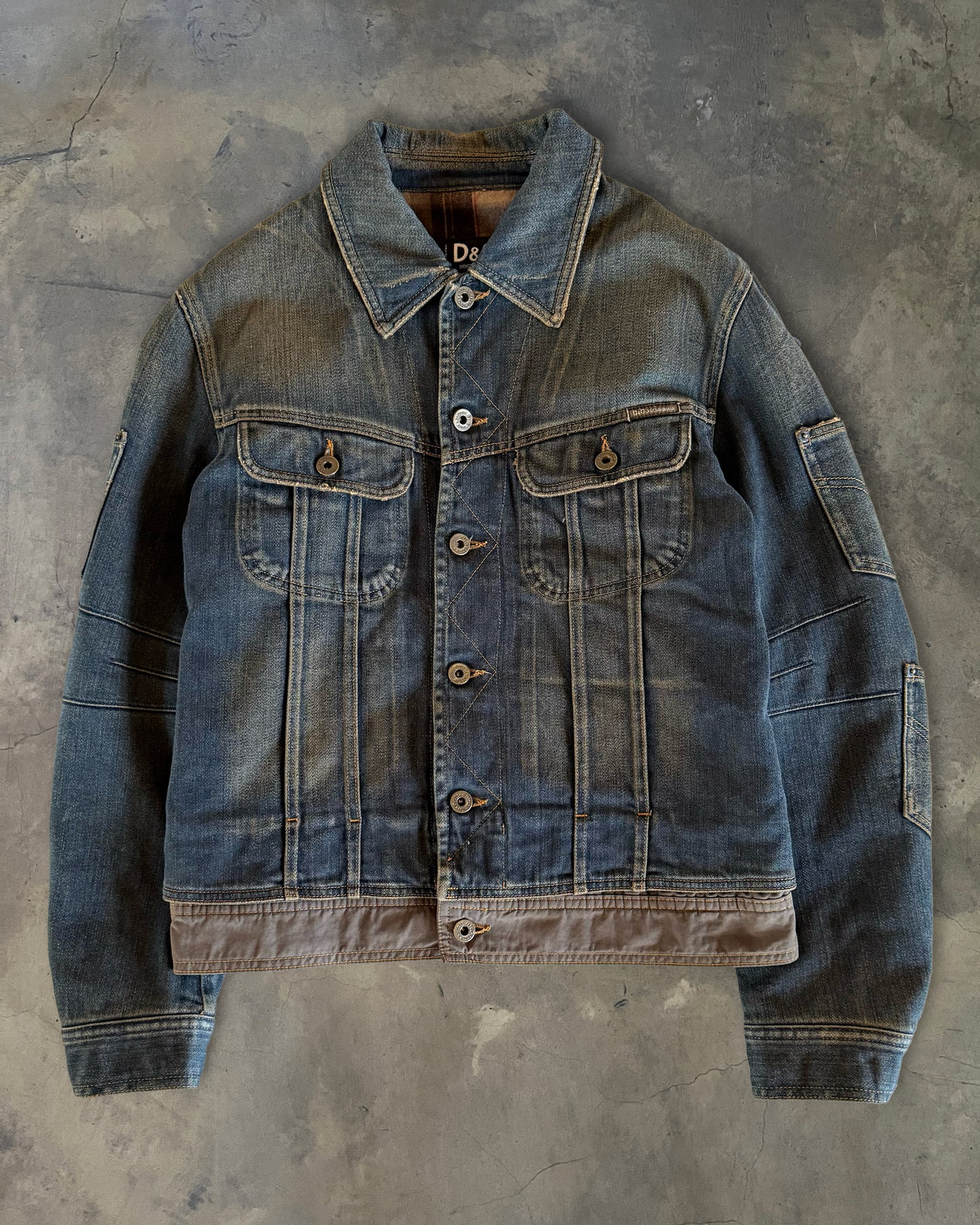 DOLCE GABBANA AW2003 HYBRID TRUCKER JACKET