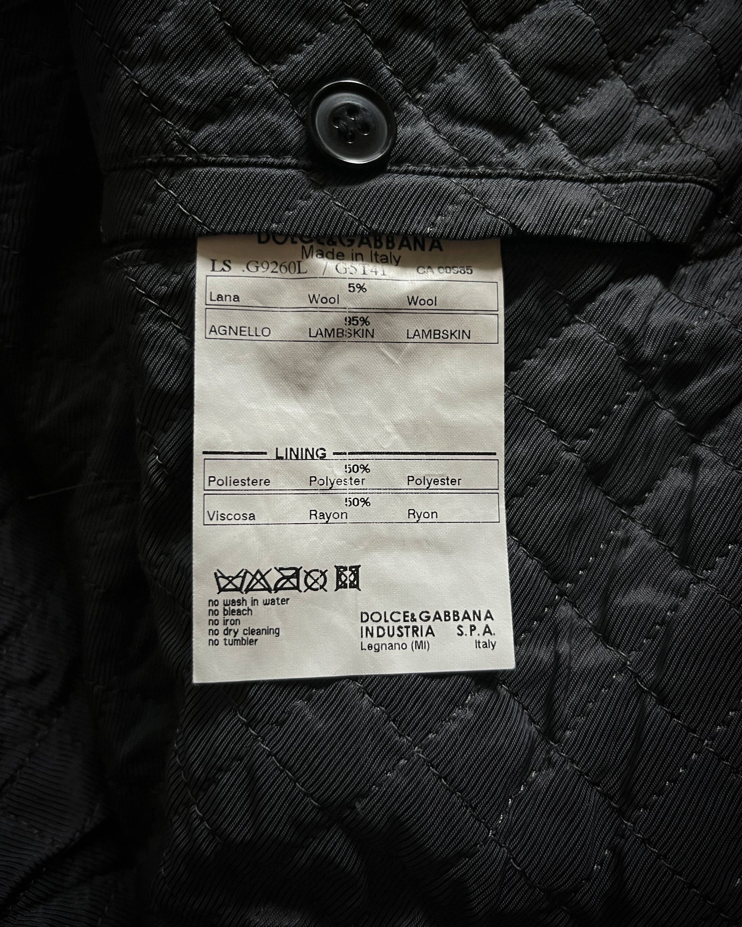 DOLCE GABBANA AW2007 RUNWAY 6 POCKET LEATHER JACKET