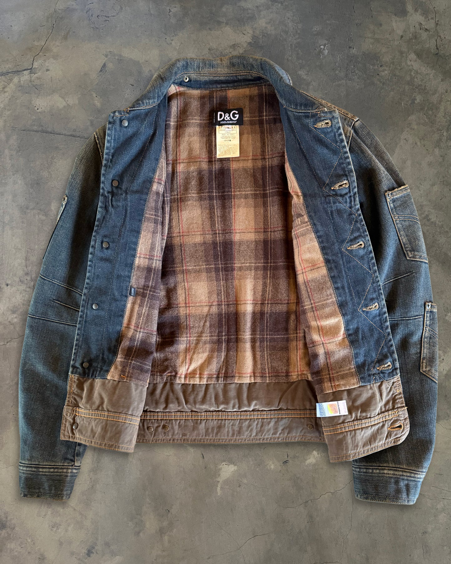 DOLCE GABBANA AW2003 HYBRID TRUCKER JACKET