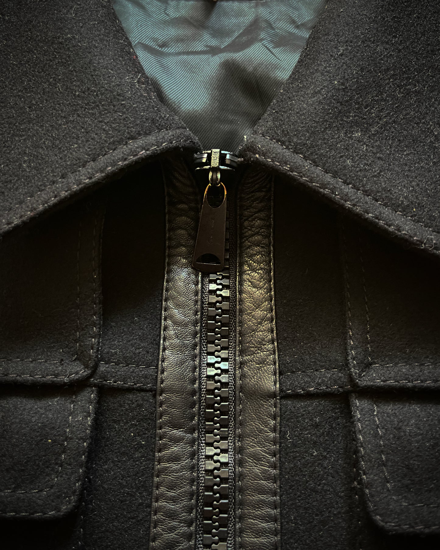 DIOR HOMME AW2006 PANEL LAYER WOOL BOMBER JACKET