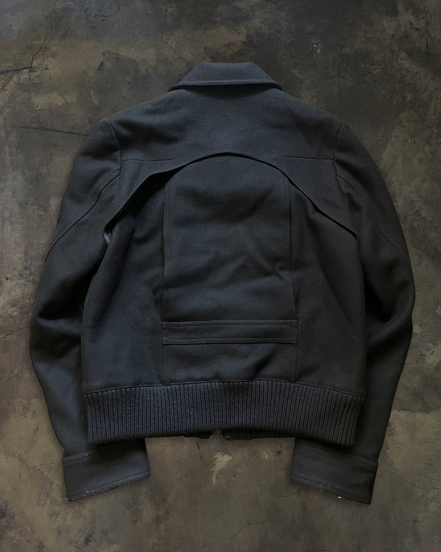 DIOR HOMME AW2006 PANEL LAYER WOOL BOMBER JACKET