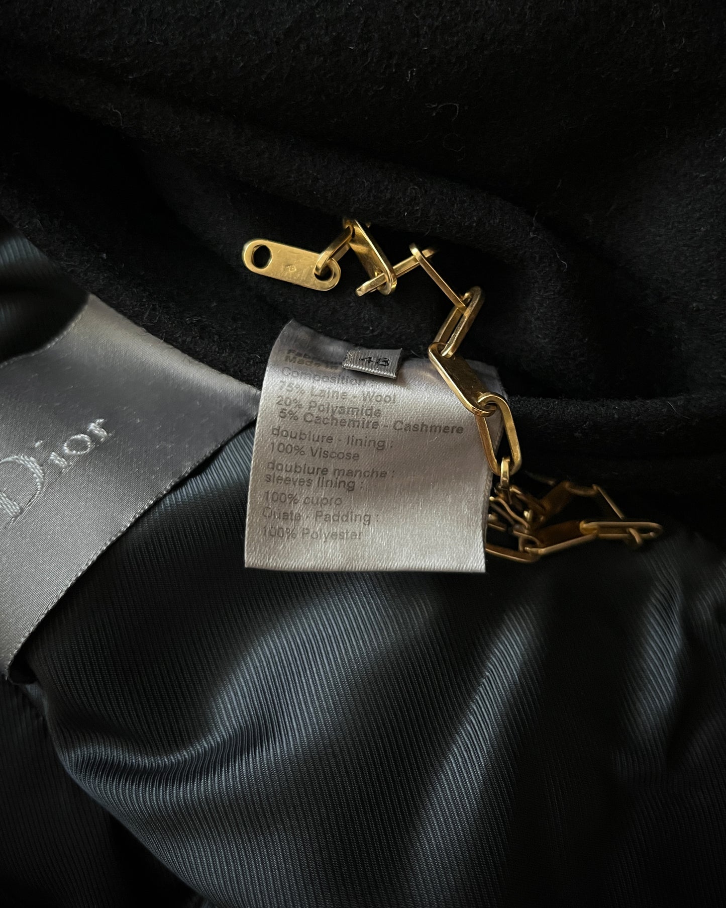DIOR HOMME AW2006 PANEL LAYER WOOL BOMBER JACKET