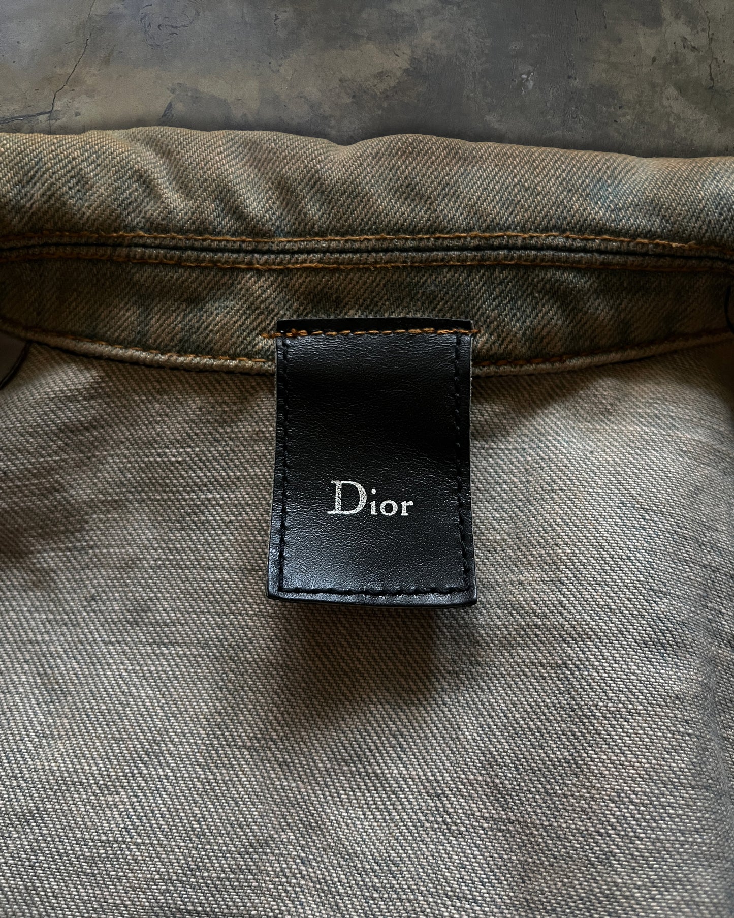 DIOR HOMME SS2004 "STRIP" WAXED DENIM JACKET