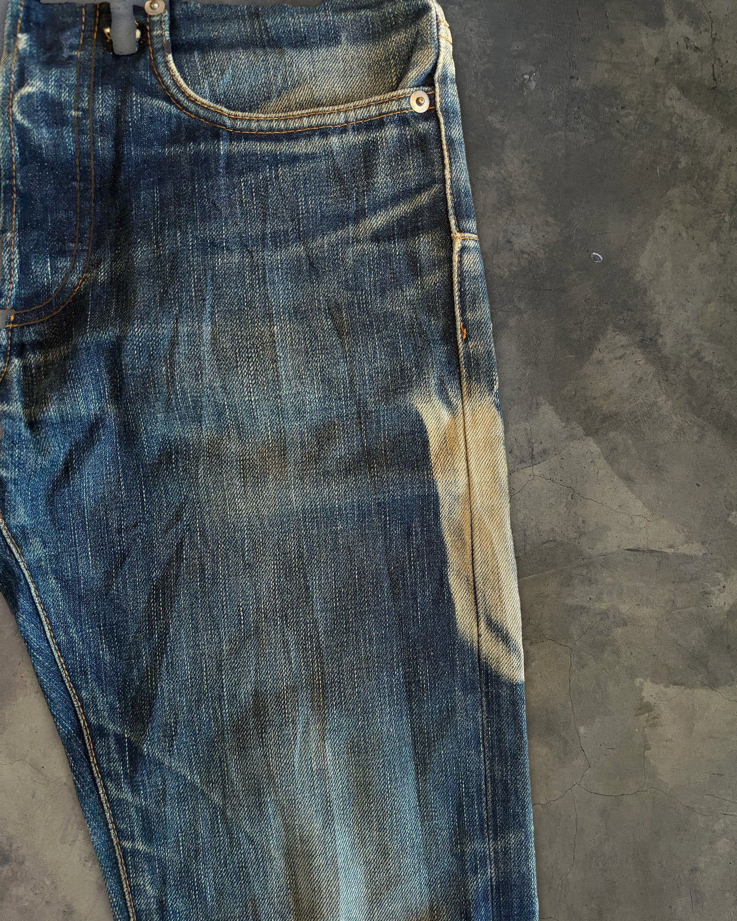 DIOR HOMME BLEACHED DENIM