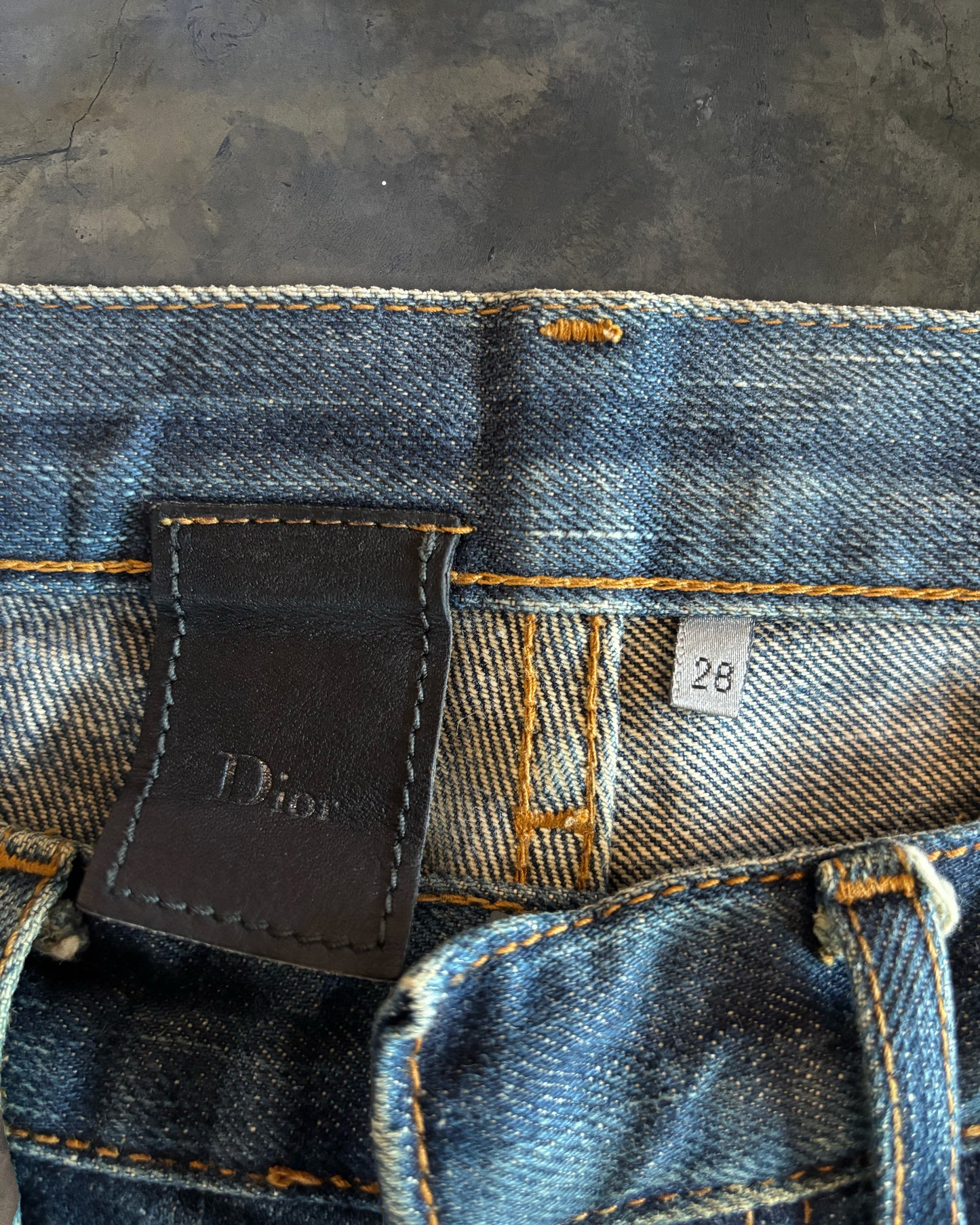 DIOR HOMME BLEACHED DENIM