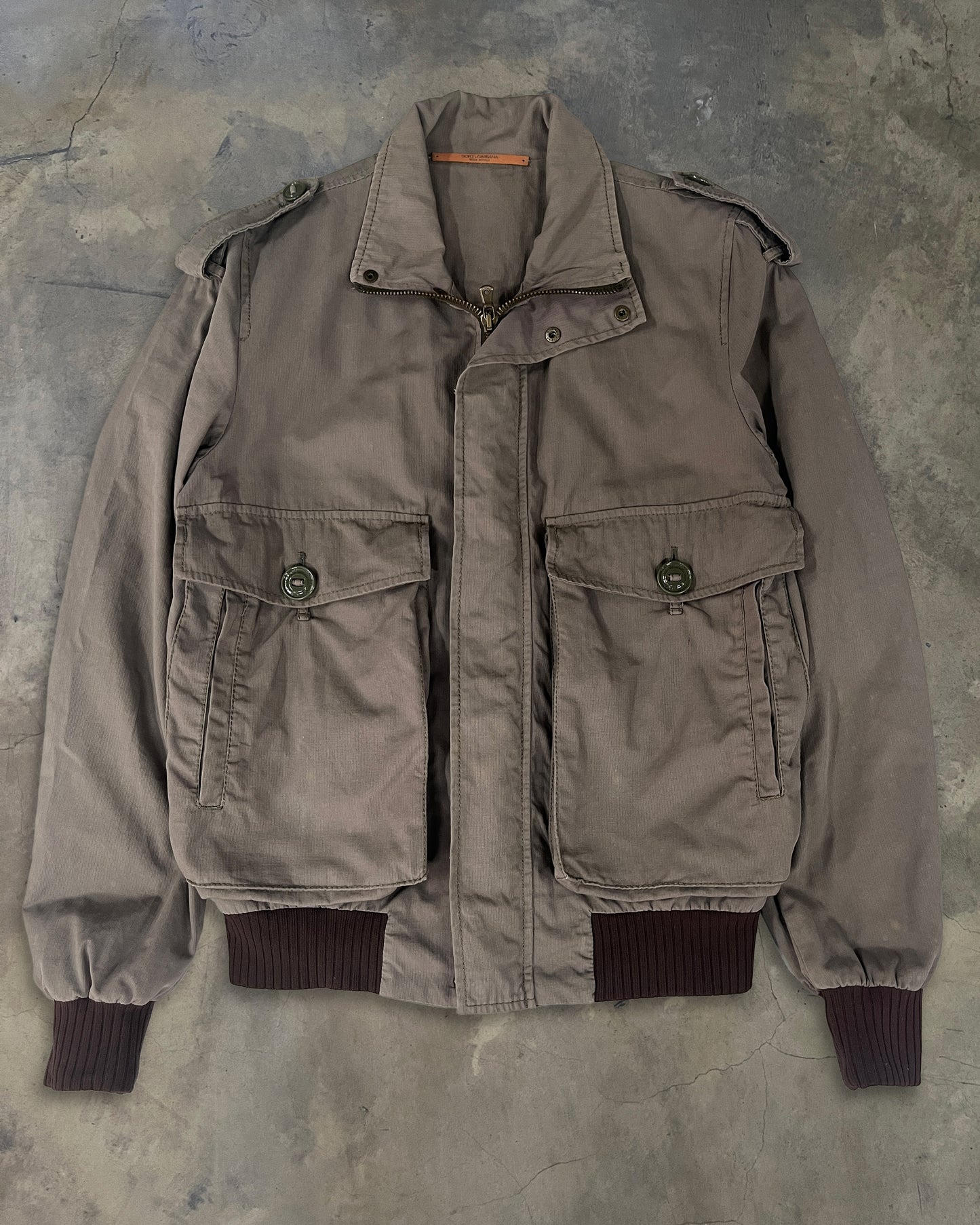 DOLCE GABBANA MA-1 KHAKI BOMBER JACKET