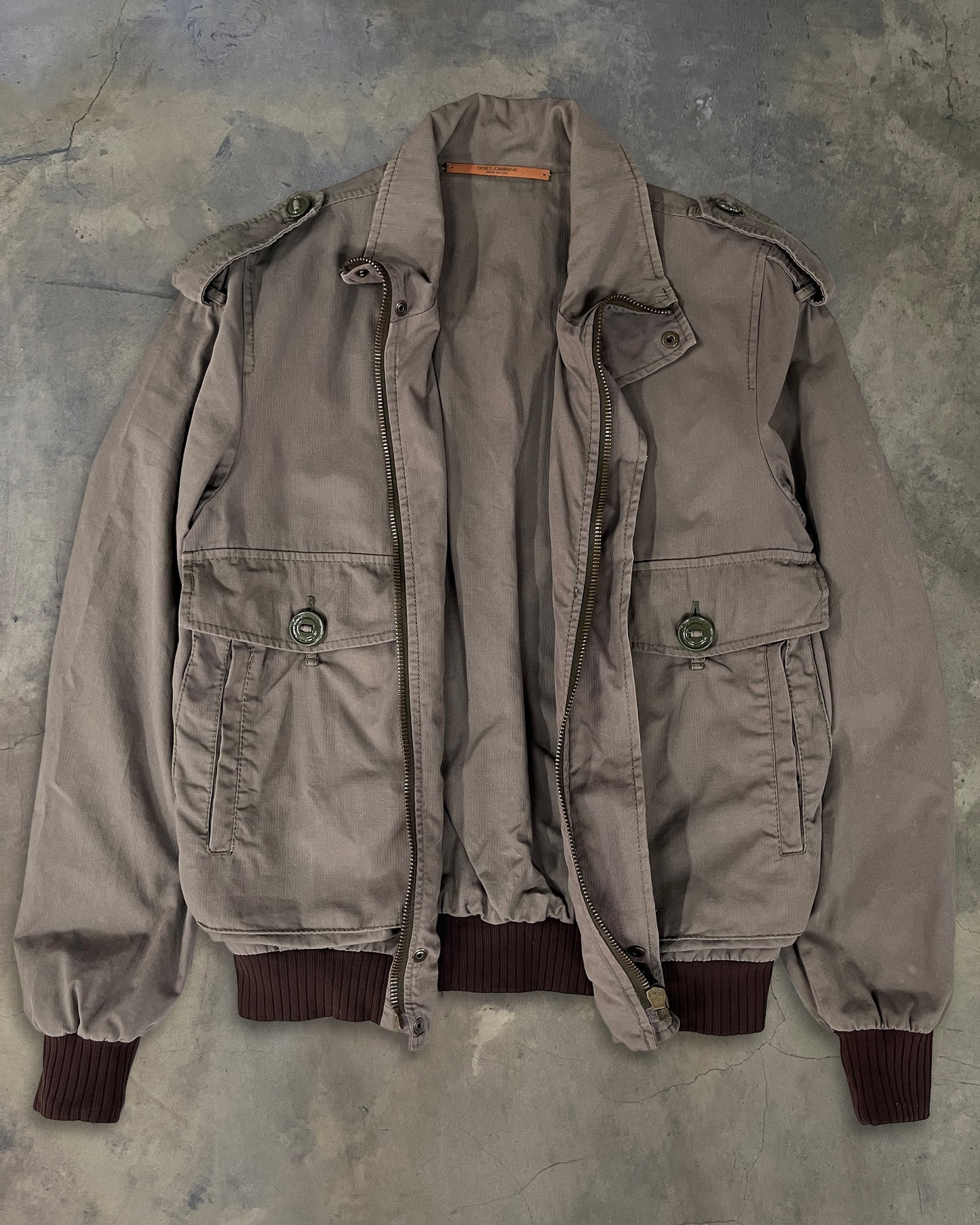 DOLCE GABBANA MA-1 KHAKI BOMBER JACKET