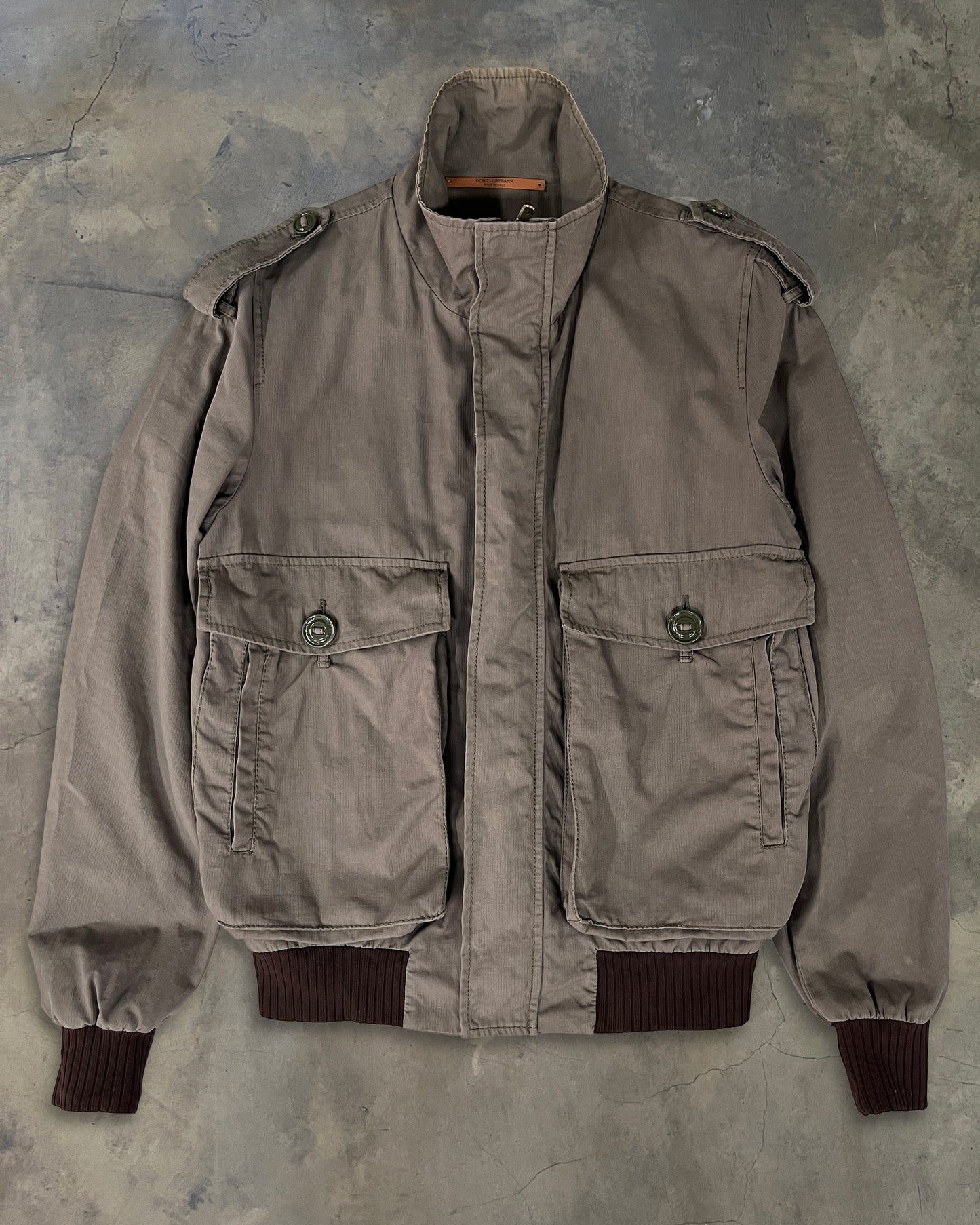 DOLCE GABBANA MA-1 KHAKI BOMBER JACKET