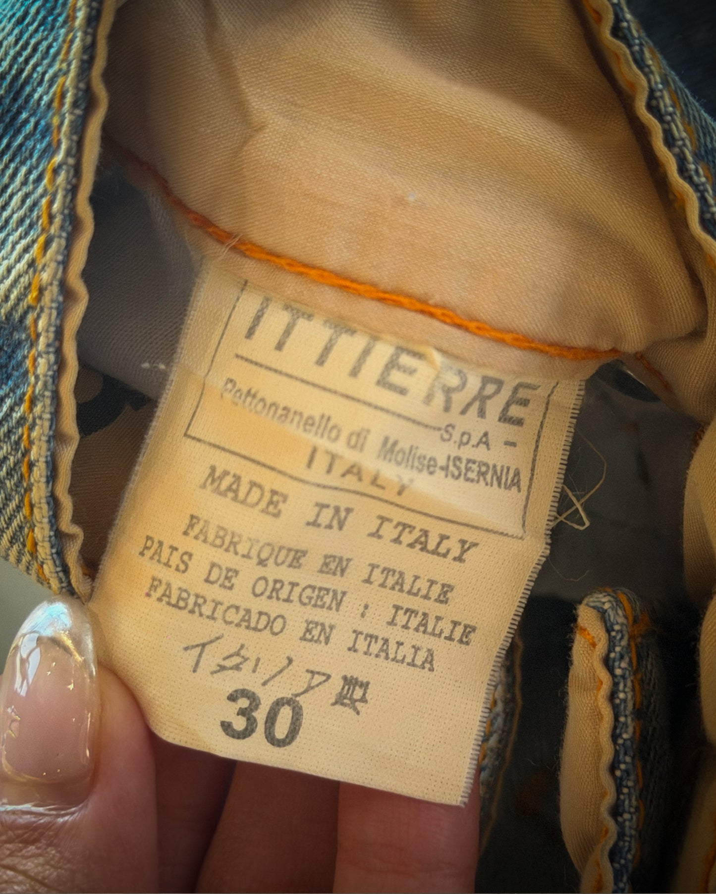 DOLCE GABBANA FW2005 POEM DISTRESSED DENIM