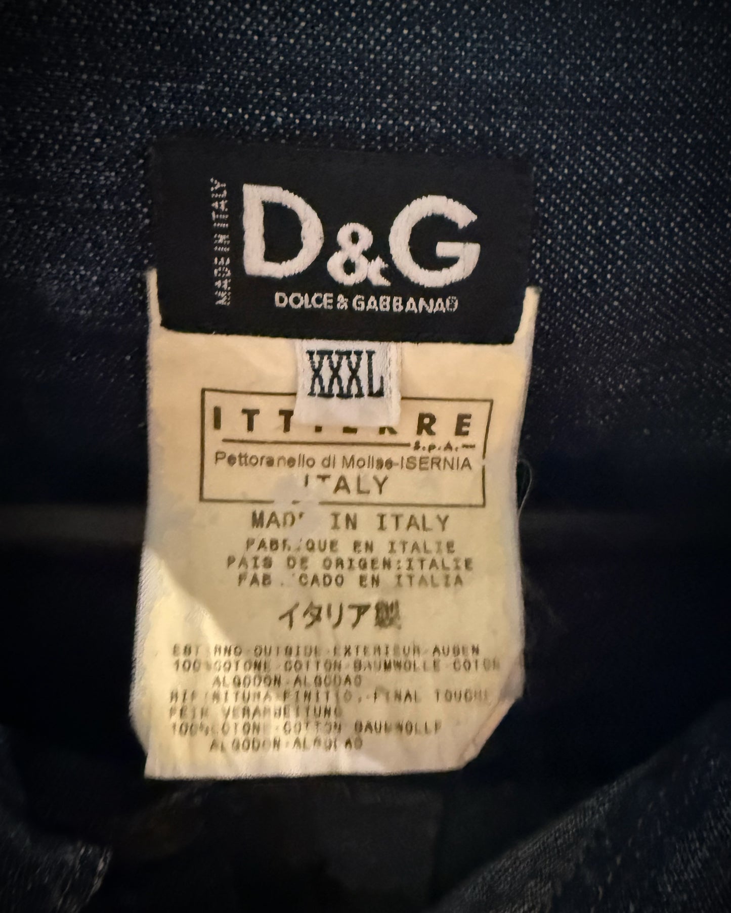 DOLCE GABBANA SS2003 CARGO DENIM SHIRT