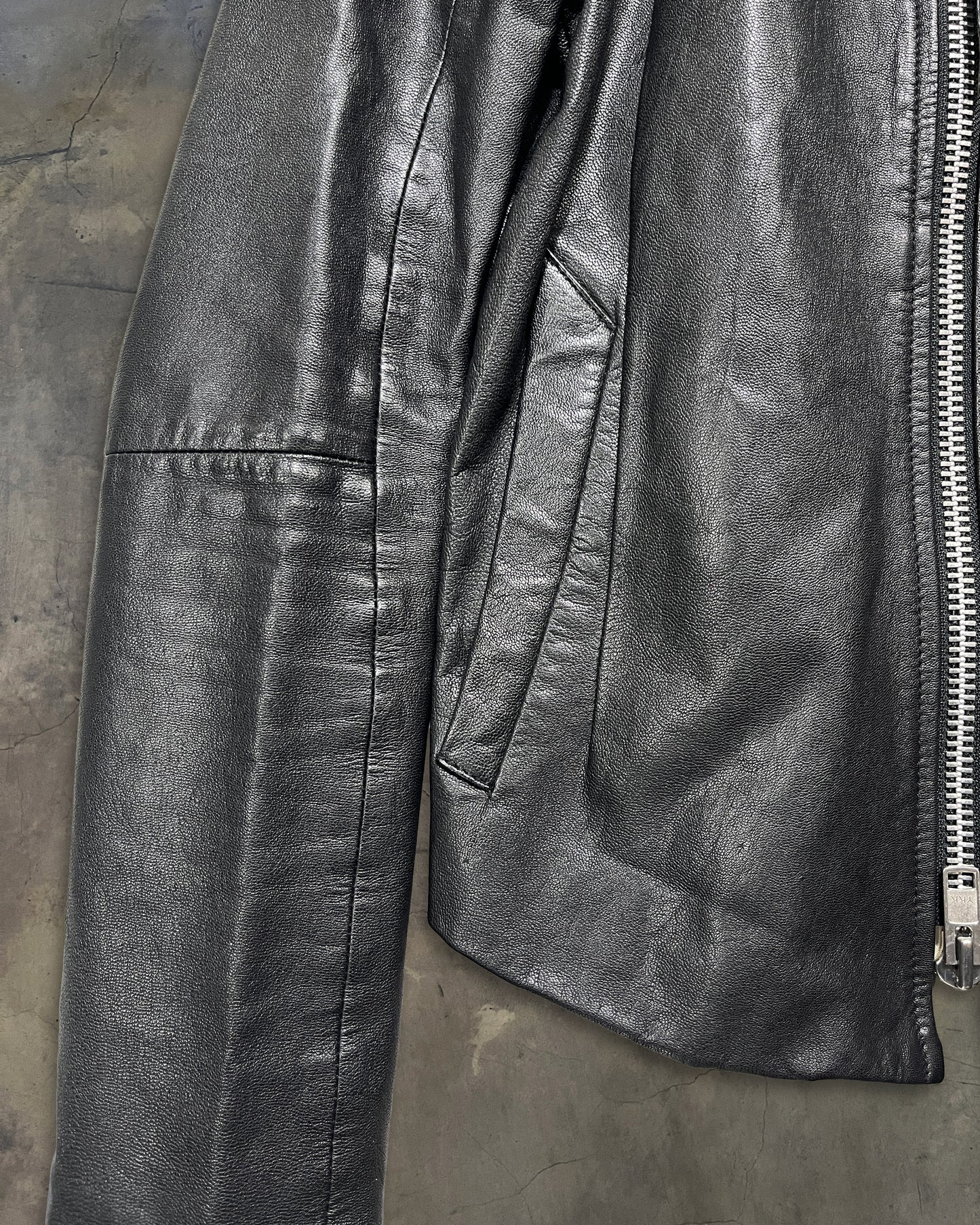 EKAM LAMB LEATHER INTARSIA JACKET