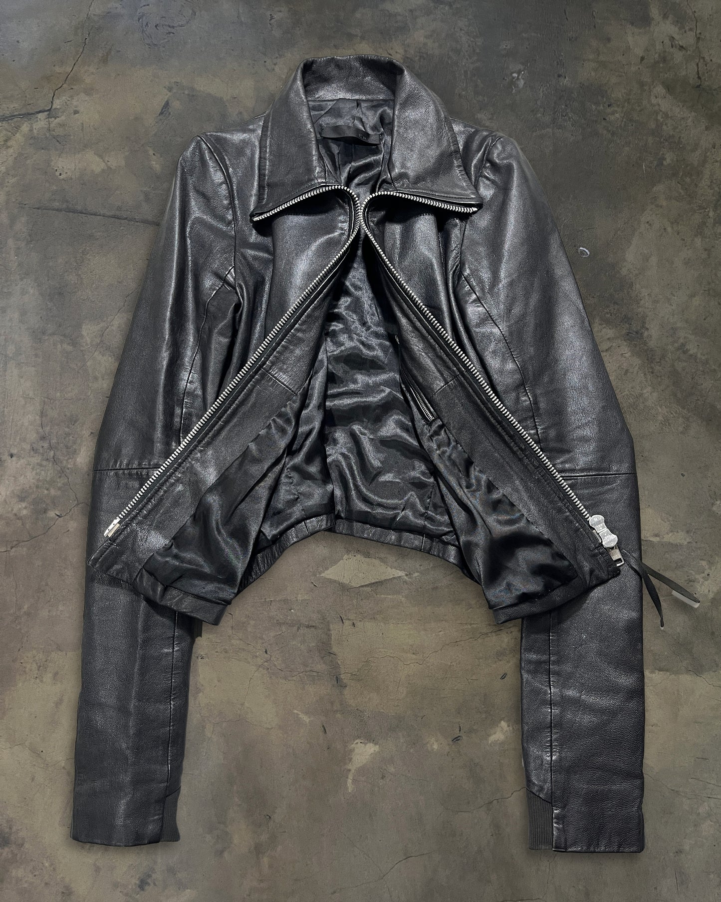 EKAM LAMB LEATHER INTARSIA JACKET