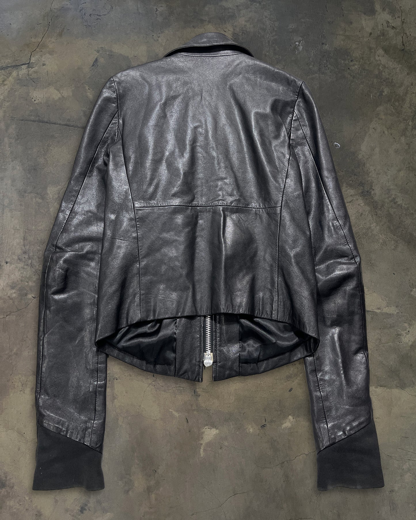 EKAM LAMB LEATHER INTARSIA JACKET