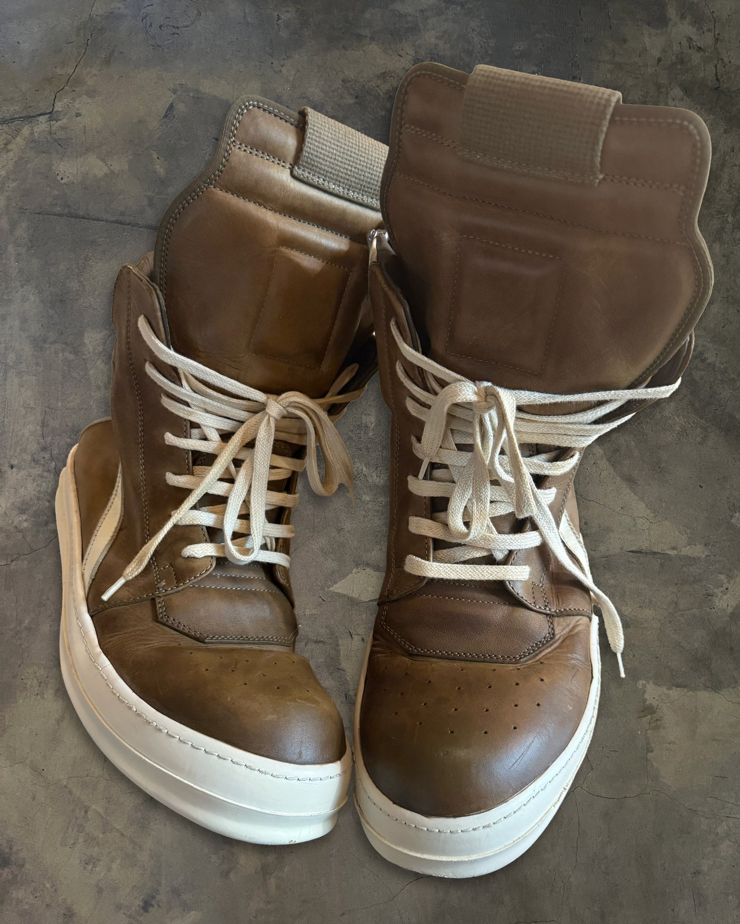 RICK OWENS SS2016 BROWN GEOBASKET 41.5
