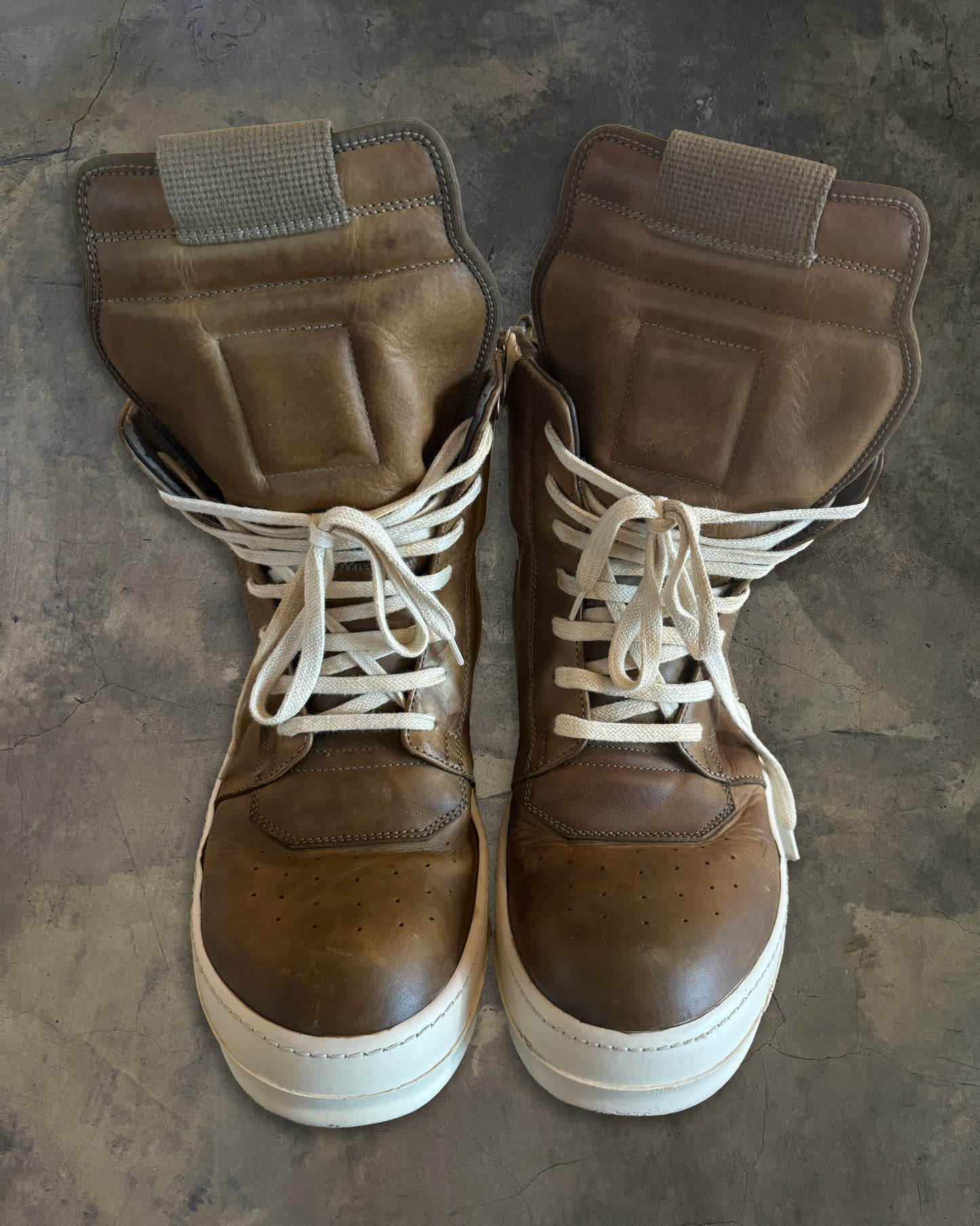 RICK OWENS SS2016 BROWN GEOBASKET 41.5