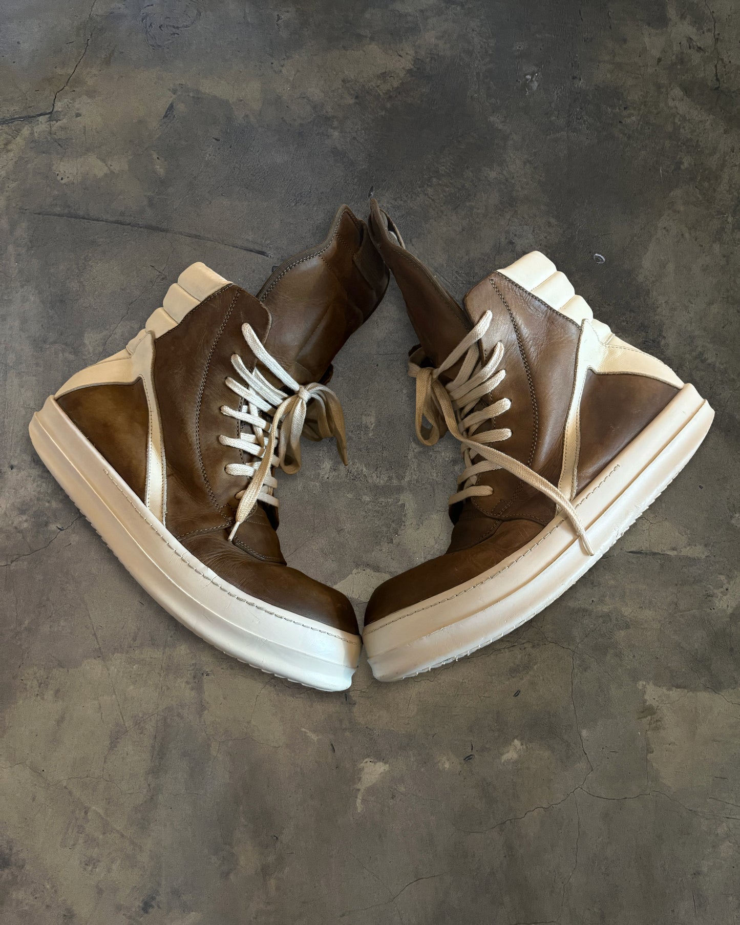 RICK OWENS SS2016 BROWN GEOBASKET 41.5