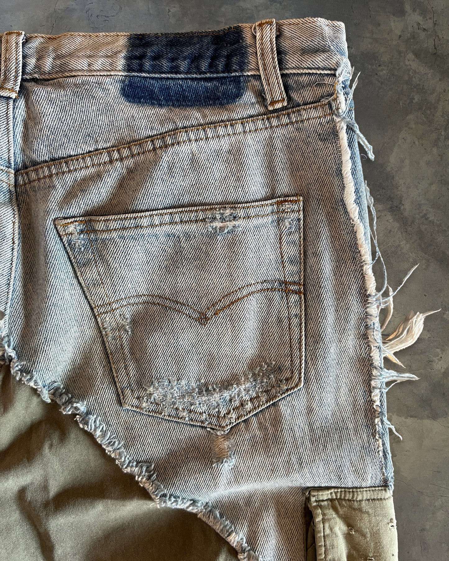 GREG LAUREN HYBRID CARGO ARMY JOGGERS