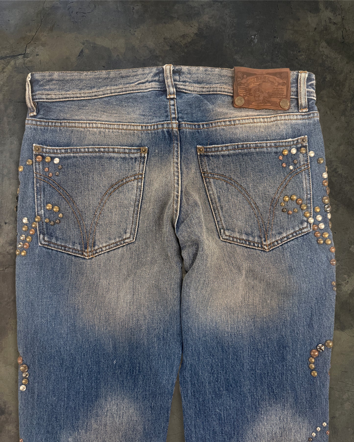 2000S DOLCE GABBANA STUDDED DENIM