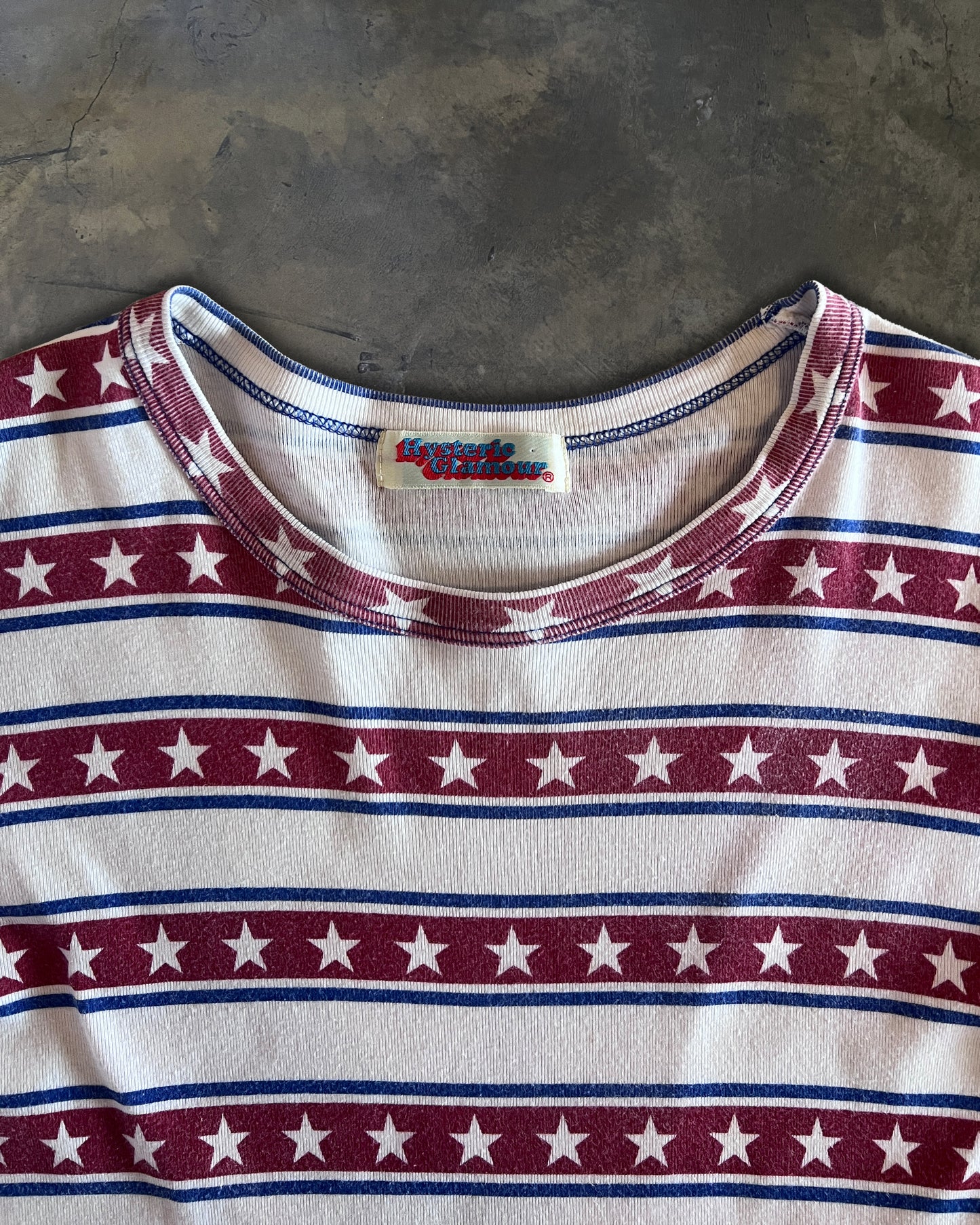 VINTAGE HYSTERIC GLAMOUR STAR STRIPPED TEE