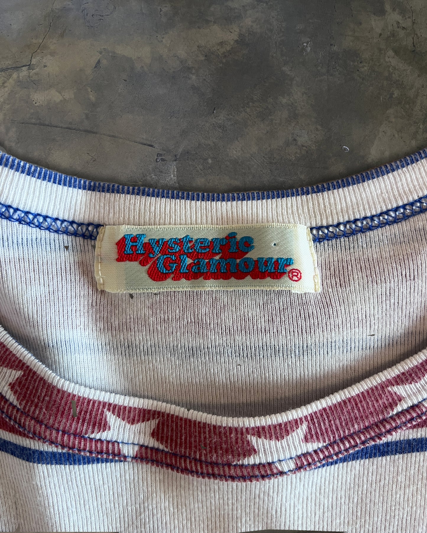 VINTAGE HYSTERIC GLAMOUR STAR STRIPPED TEE
