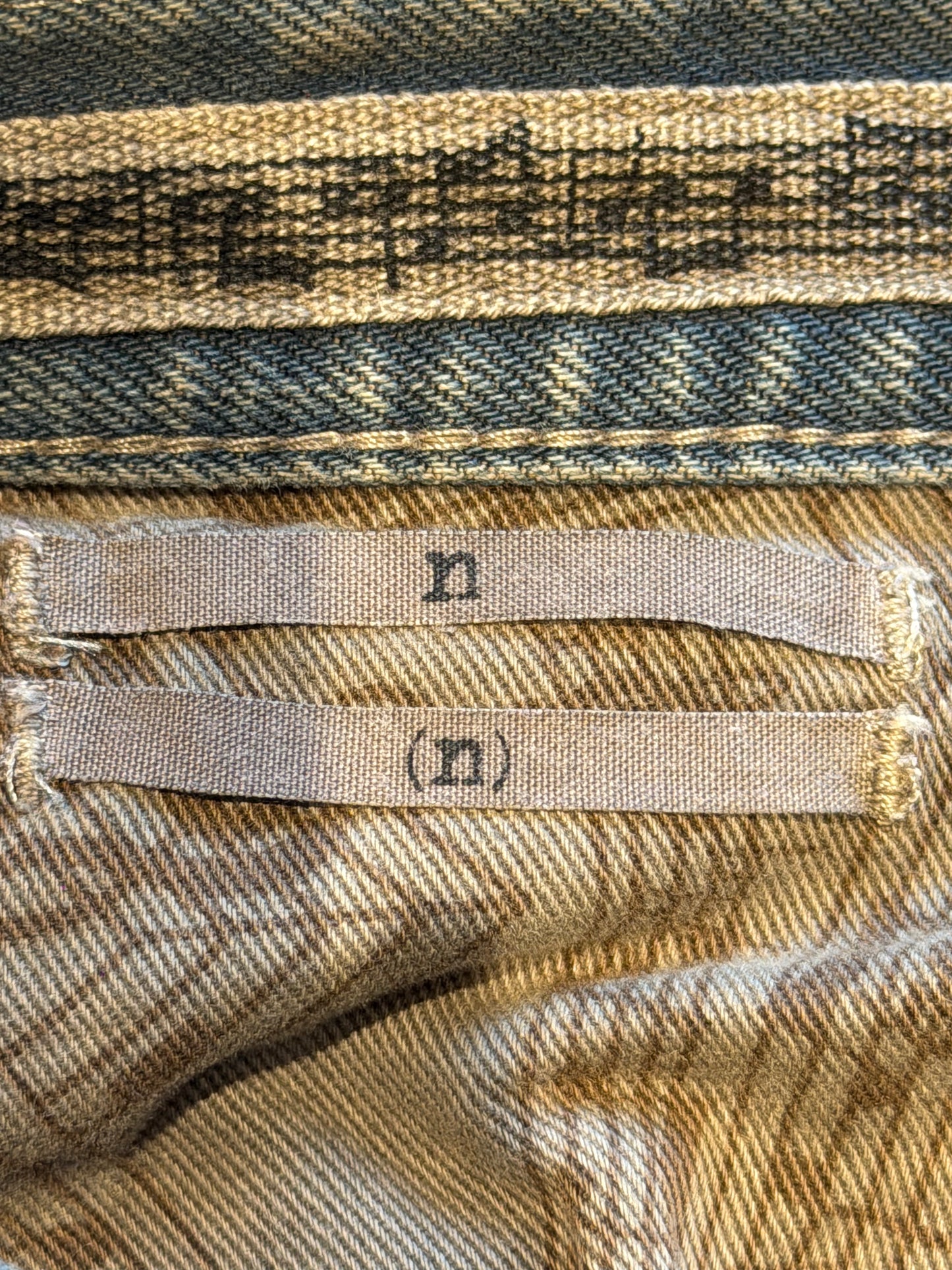 NUMBER NINE SS2007 " ABOUT A BOY" MUDWASH DISTRESSED PAIN DENIM