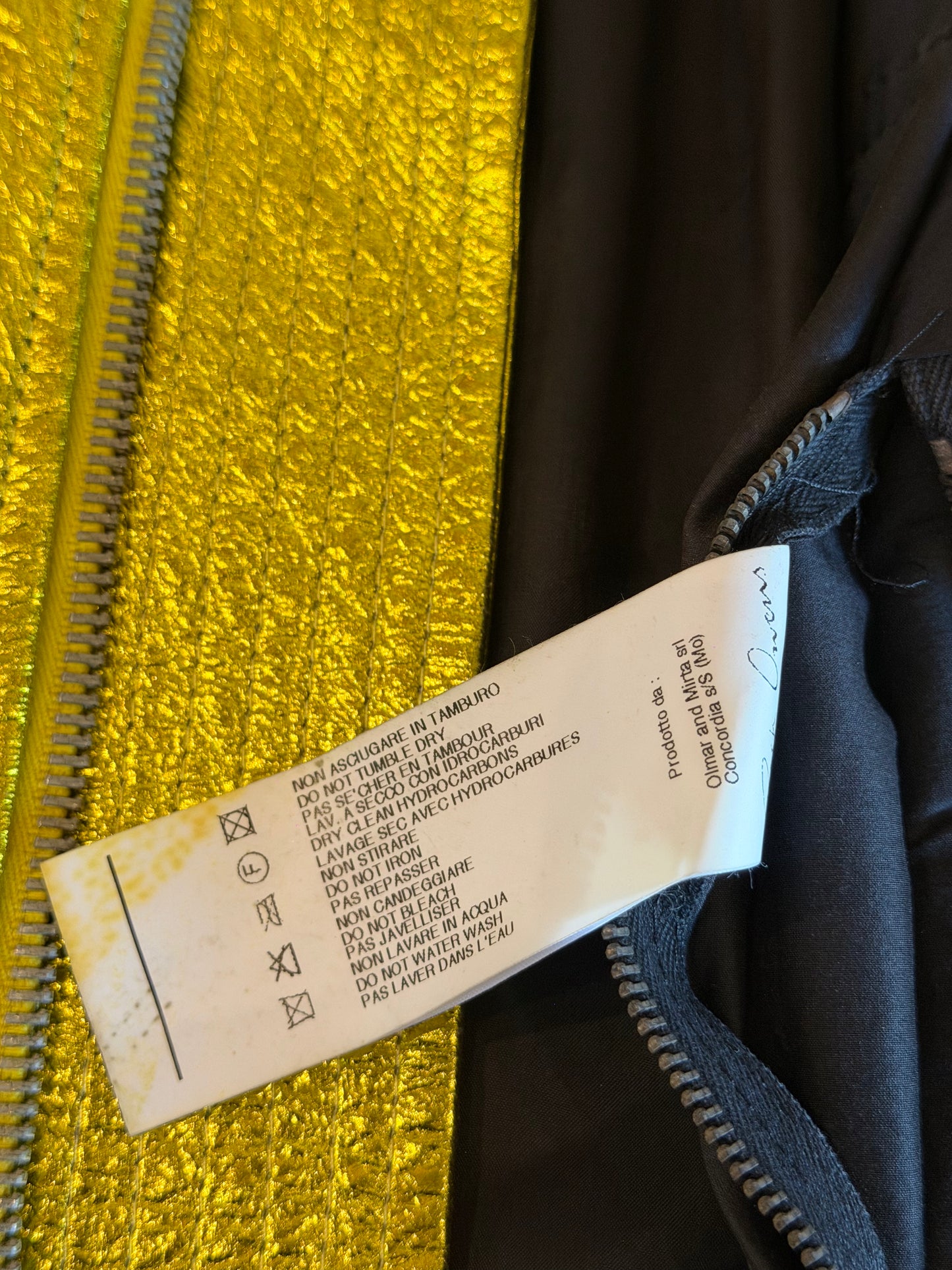 RICK OWENS SS2009 STRUTTER TRI COLOUR BIKER JACKET
