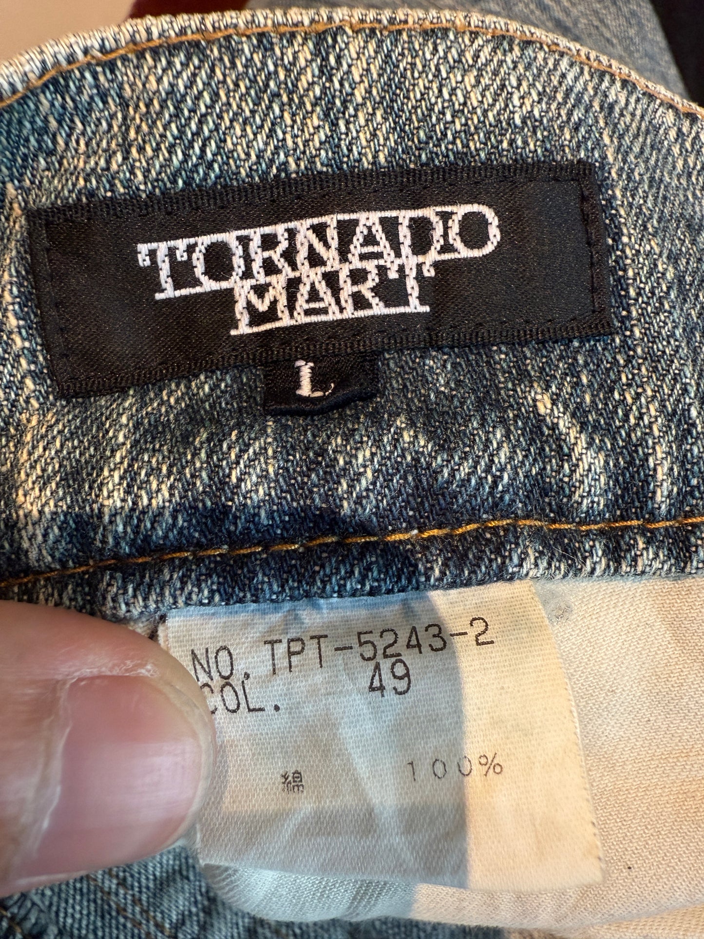 TORNADO MART SNAKE TRIM FLARED DENIM