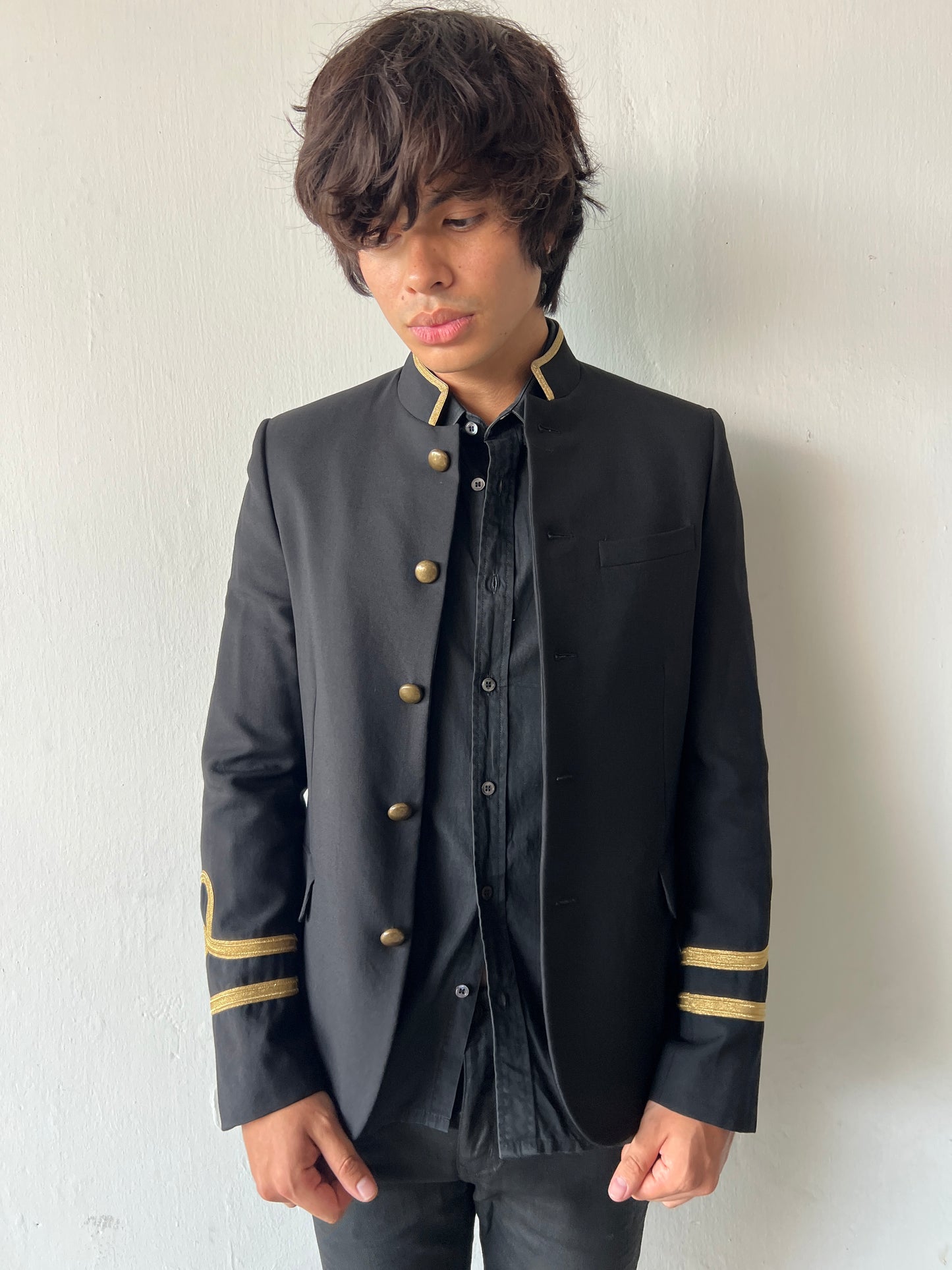 SAINT LAURENT SS2015 GOLDEN LINE CHINESE TUNIC JACKET