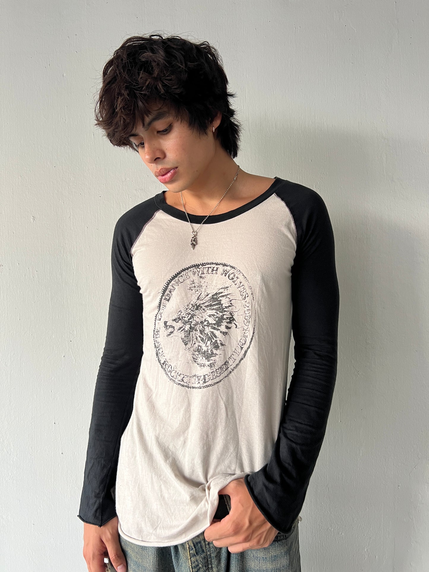 L.G.B "DUB DANCES WITH WOLVES" RAGLAN LONG SLEVE TEE