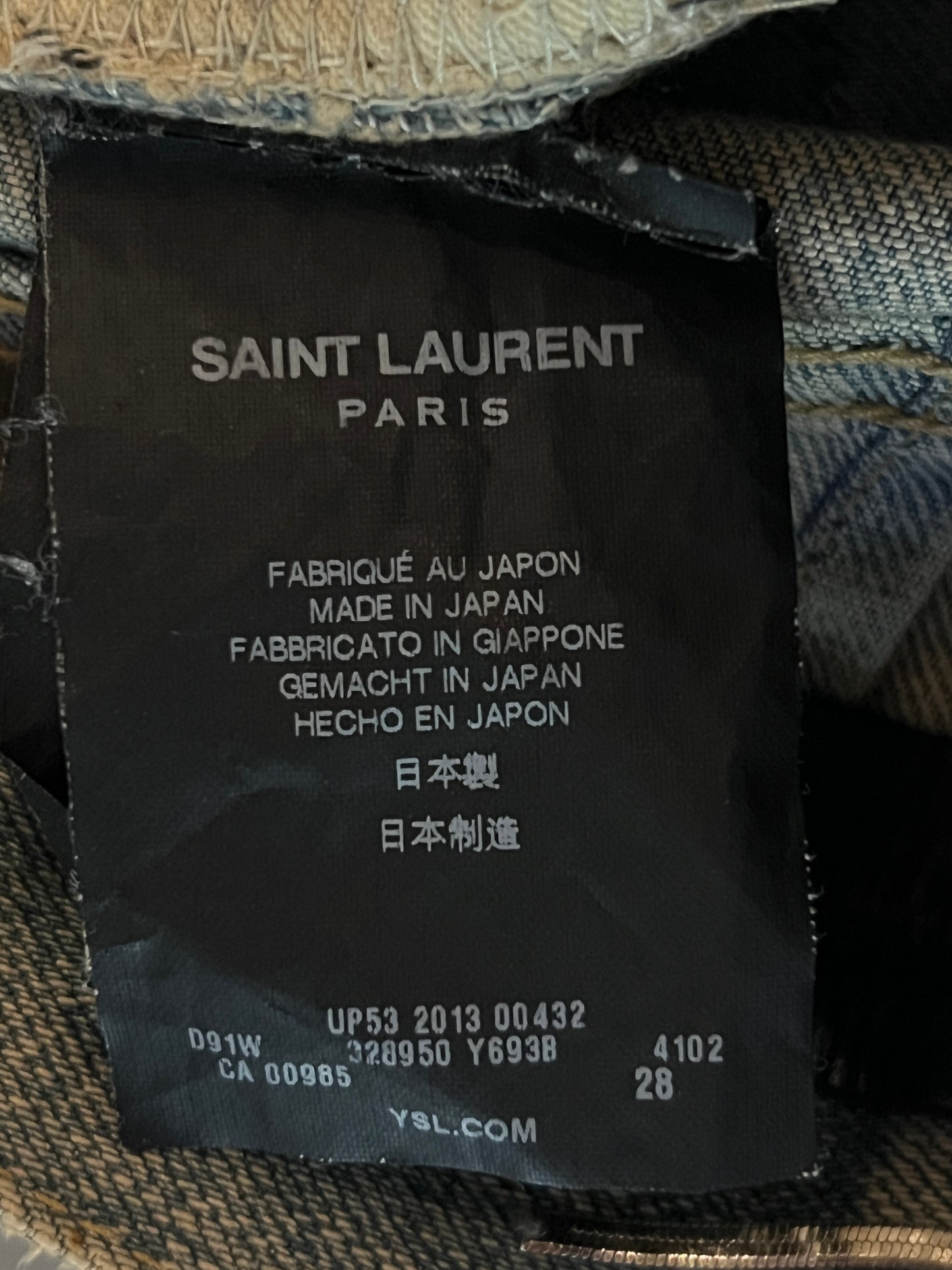 SAINT LAURENT 2013 CRASH DENIM