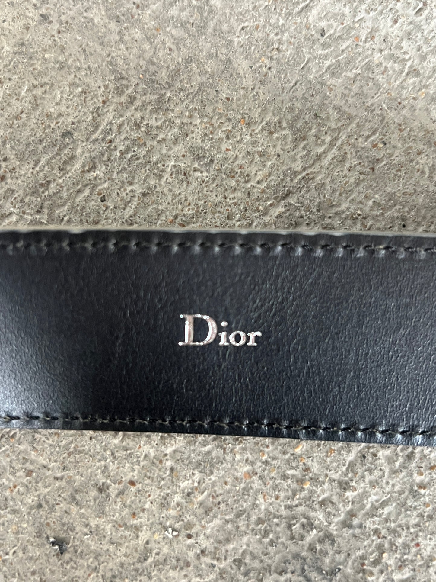 DIOR HOMME SS2005 BROWN SUEDE D-POINT BELT