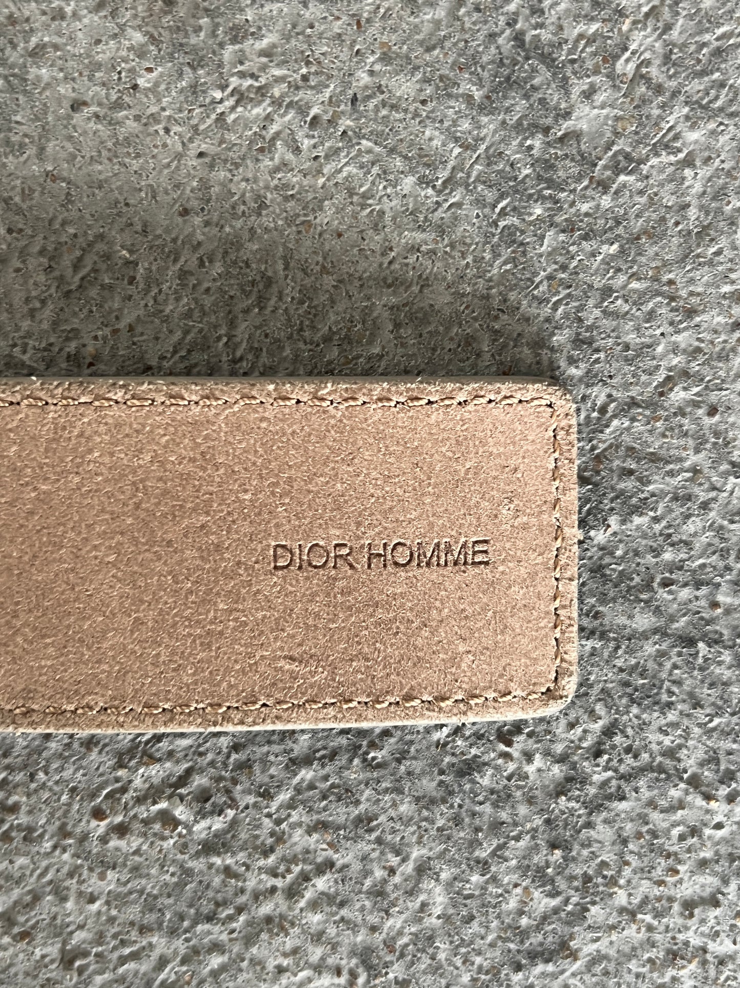 DIOR HOMME SS2005 BROWN SUEDE D-POINT BELT