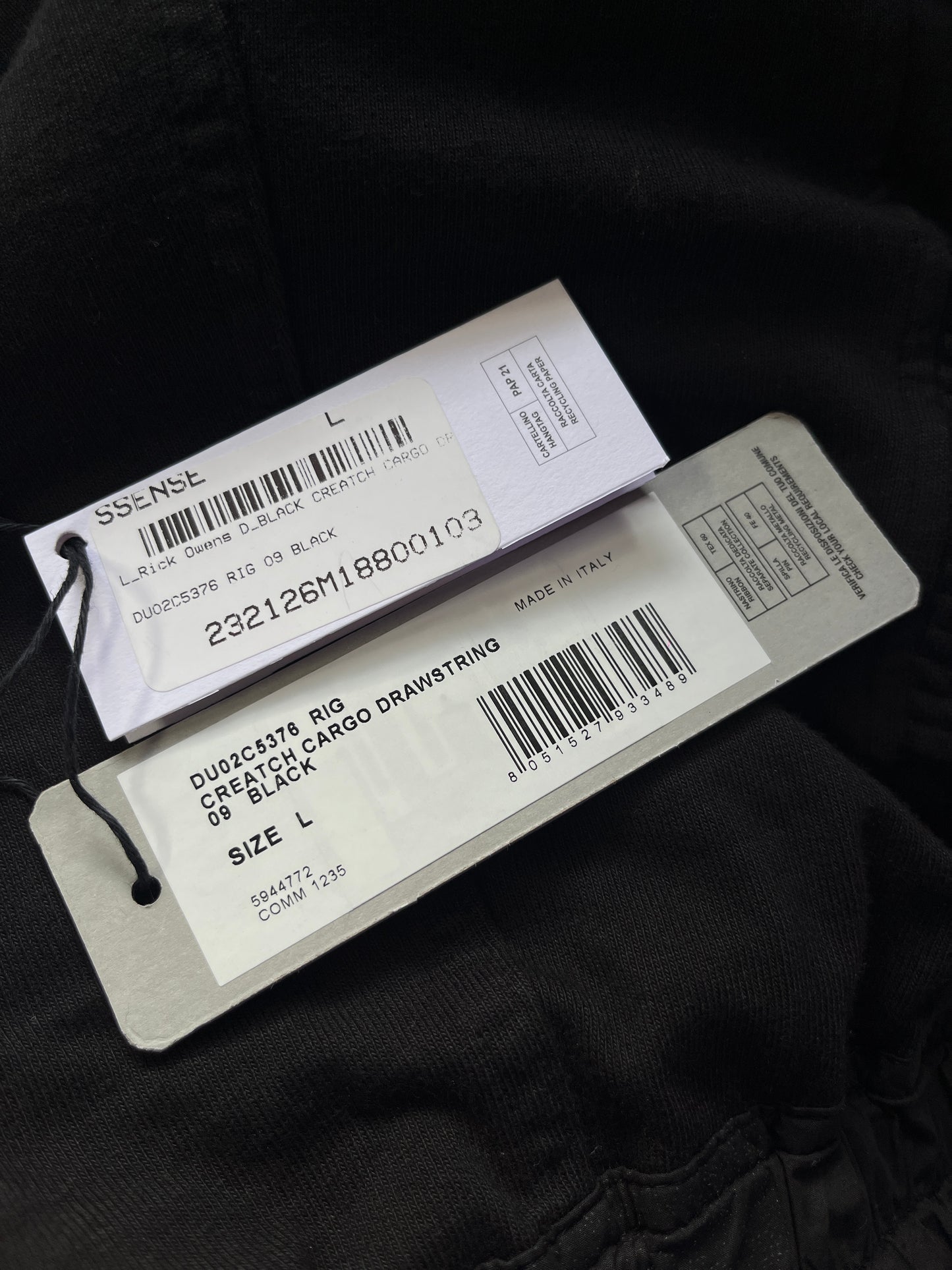 RICK OWENS FW2024 CREATCH CARGO