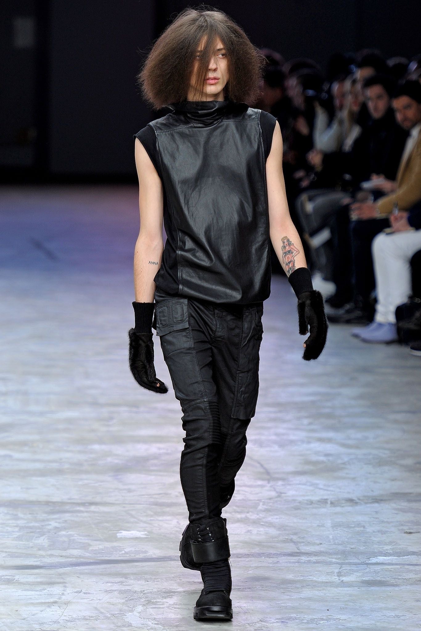 RICK OWENS FW2013 ‘PLINTH’ RUNWAY BLISTERED MEGATOOTH BOOTS
