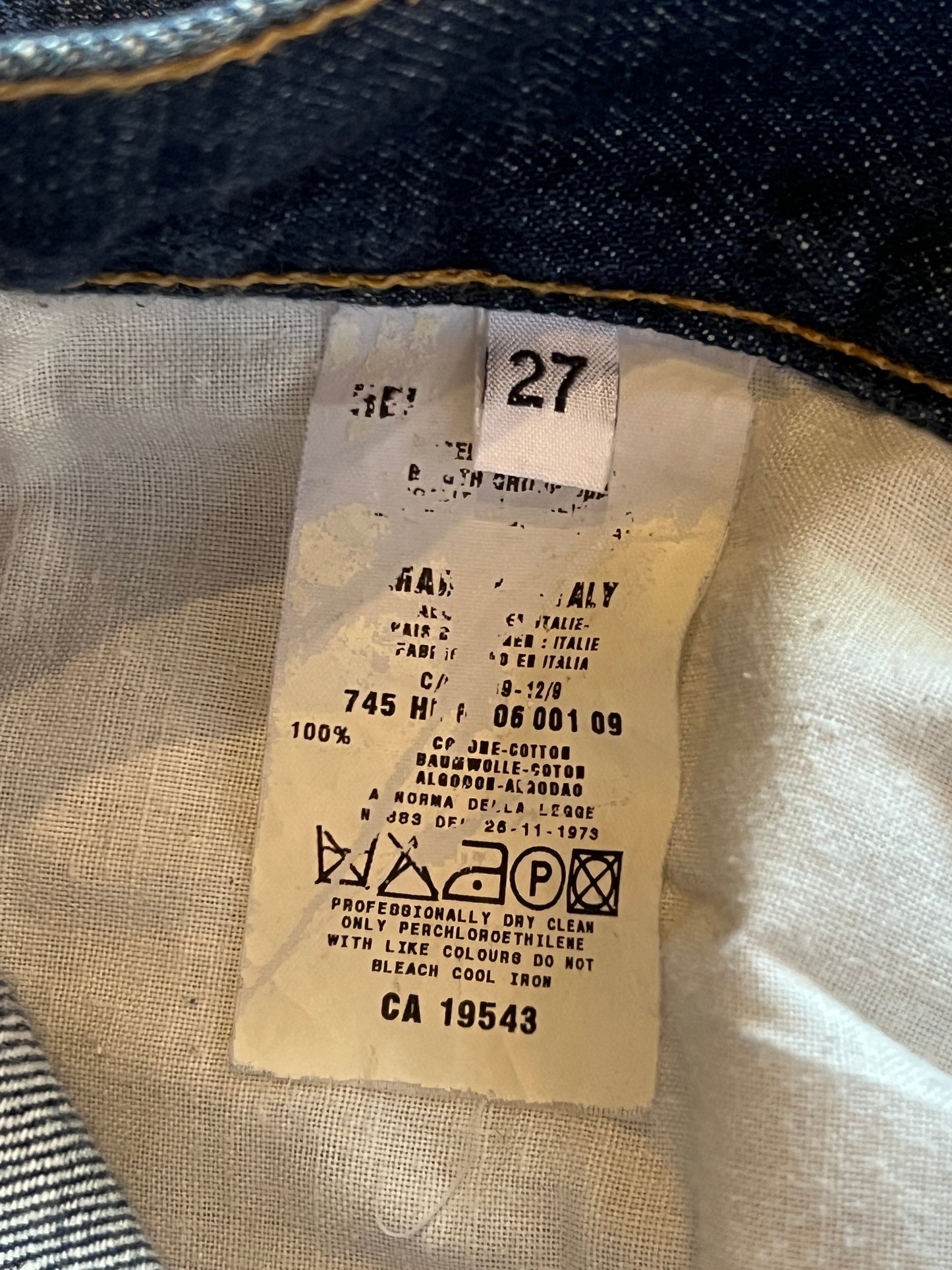 HELMUT LANG CLASSIC RAW BOOTCUT DENIM