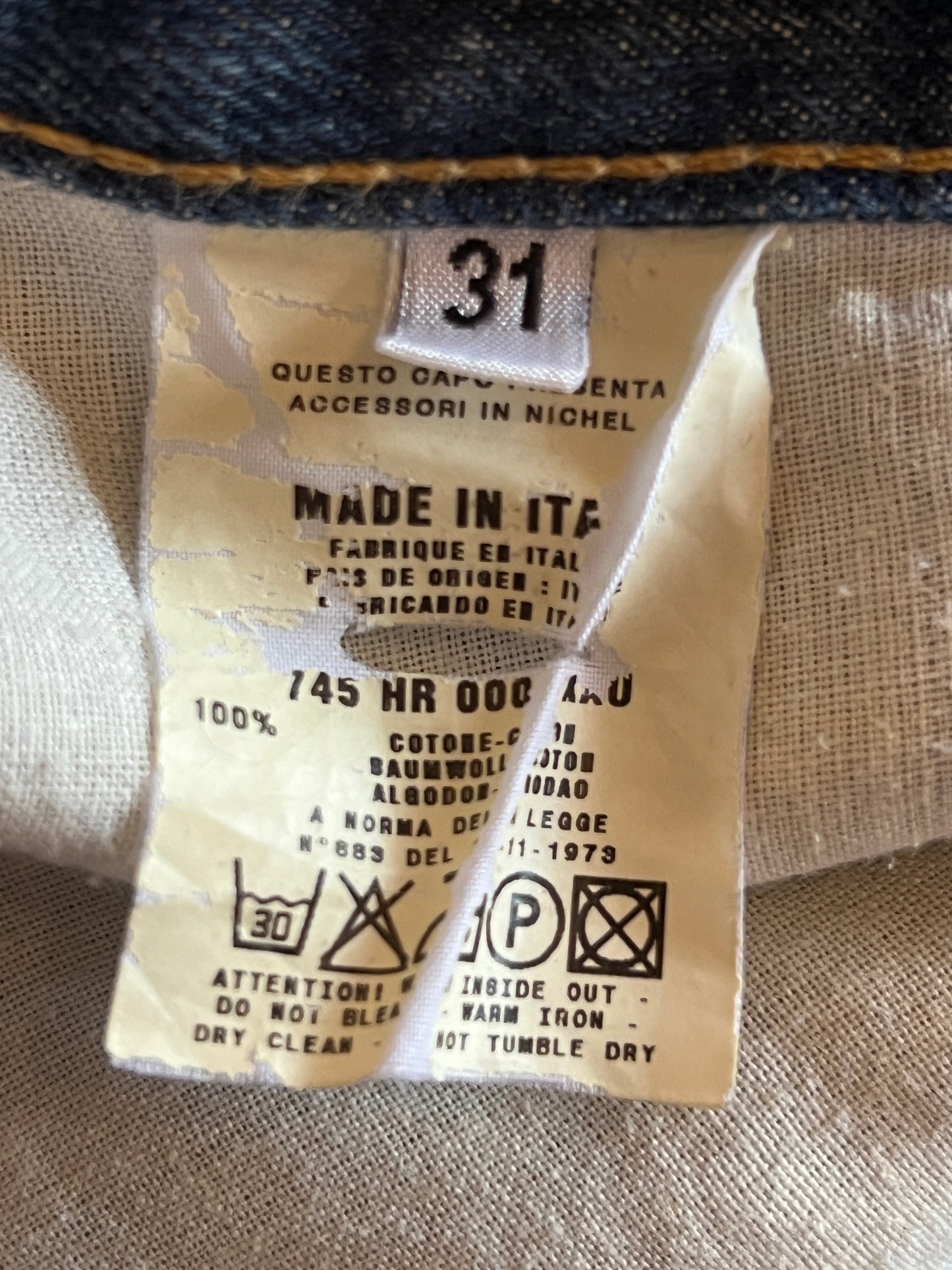 HELMUT LANG CLASSIC CUT DENIM