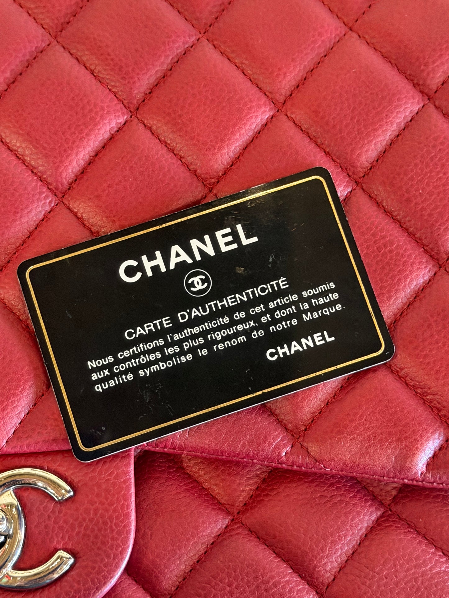 CHANEL 2010 MAROON QUILTED CAVIAR DOUBLE FLAP