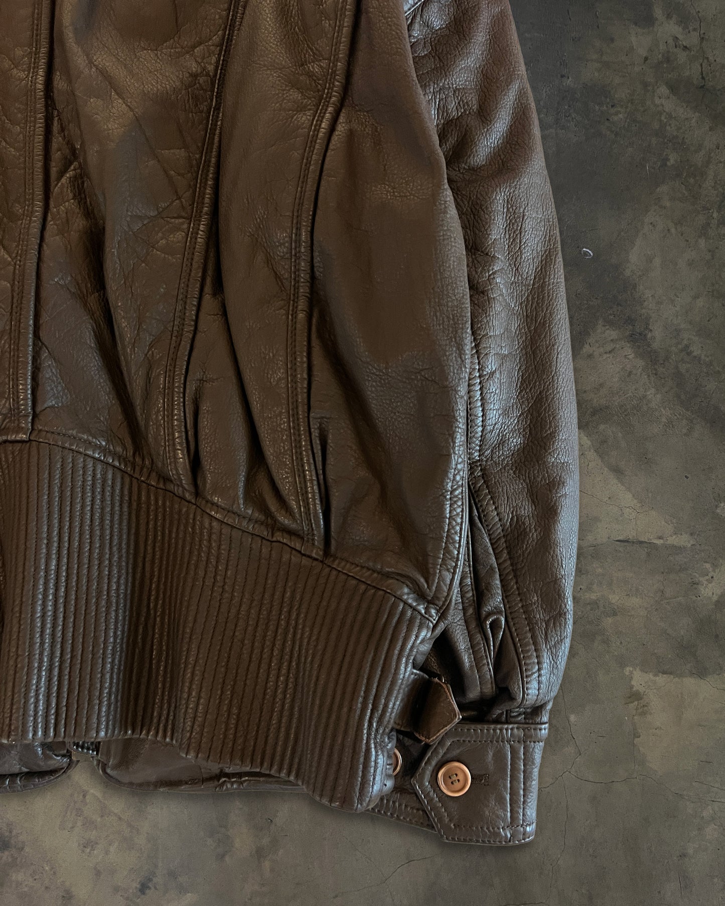 80's ISSEY MIYAKE LEATHER PANELED JACKET