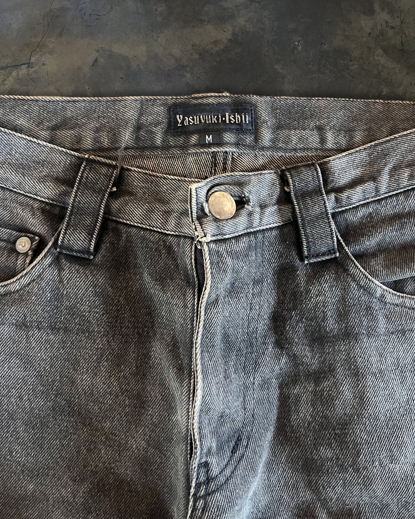 YASUYUKI ISHII LEATHER PATCH HAGI DENIM