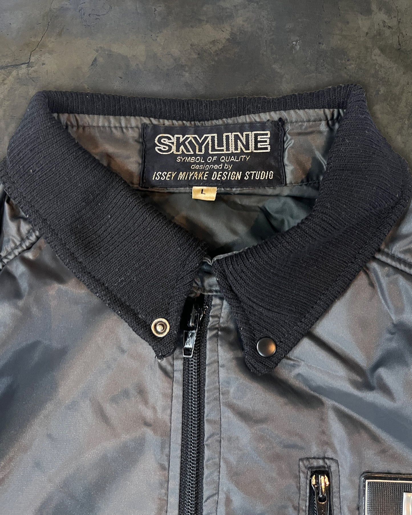 80's ISSEY MIYAKE X NISSAN "SKYLINE" BOMBER JACKET
