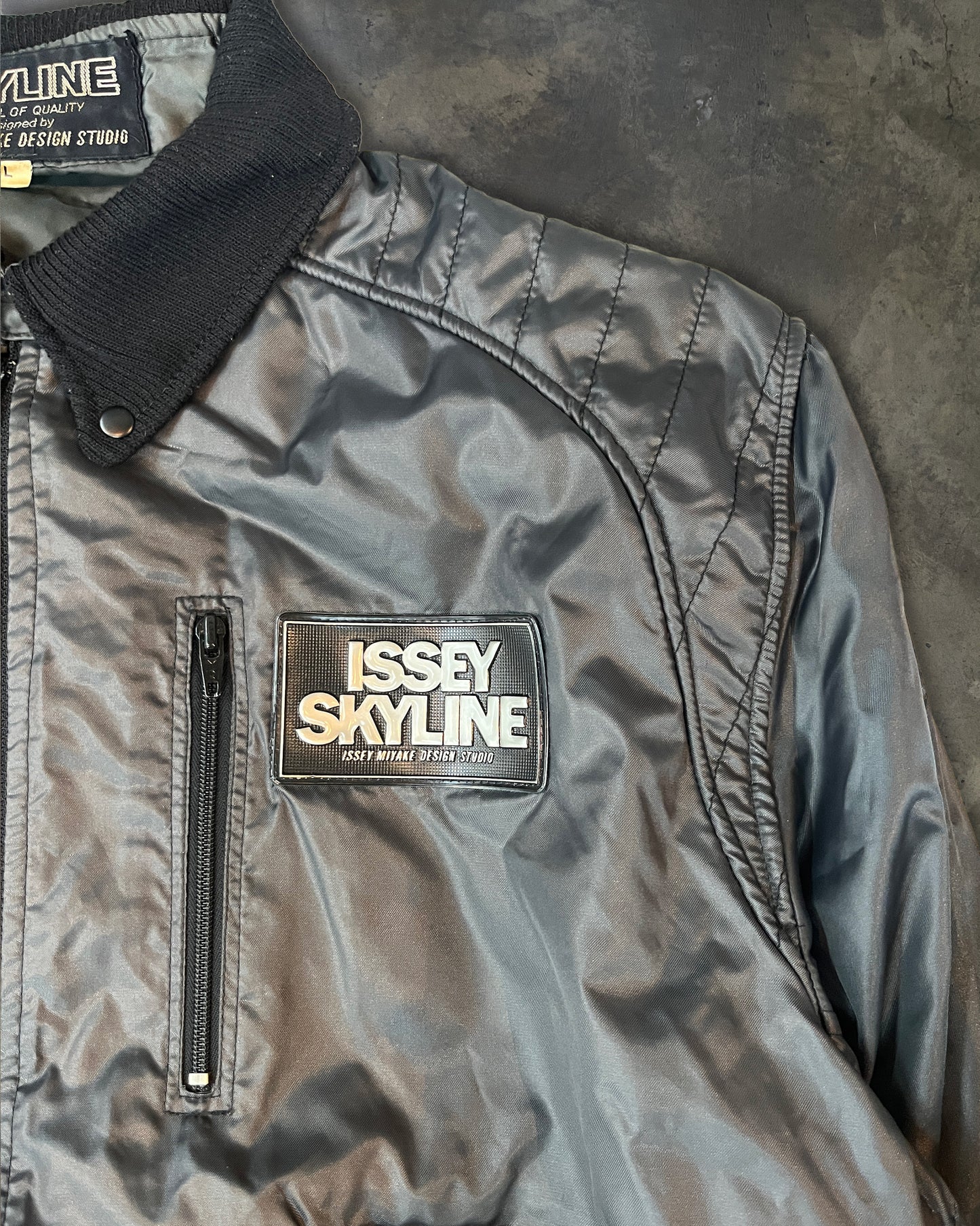 80's ISSEY MIYAKE X NISSAN "SKYLINE" BOMBER JACKET