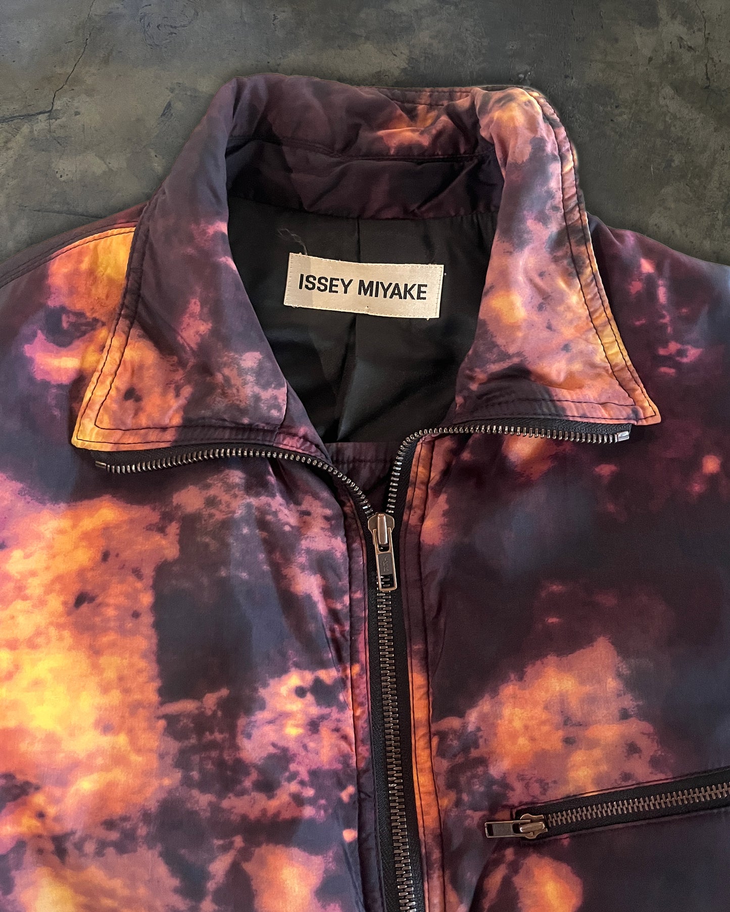 ISSEY MIYAKE AW1998 ORANGE DYED SYNTHETIC JACKET