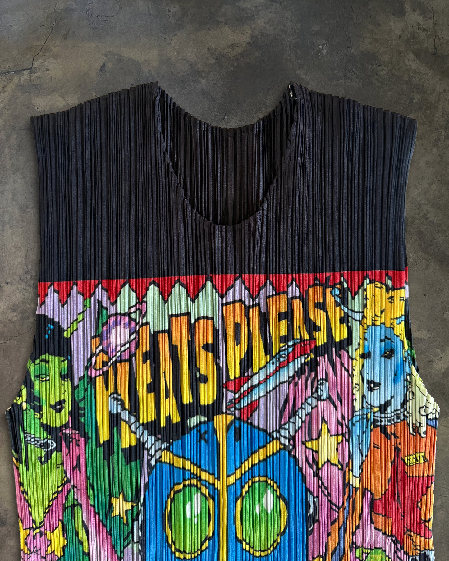ISSEY MIYAKE PLEATS PLESAE SS1999 SCIFI COMIC TANK